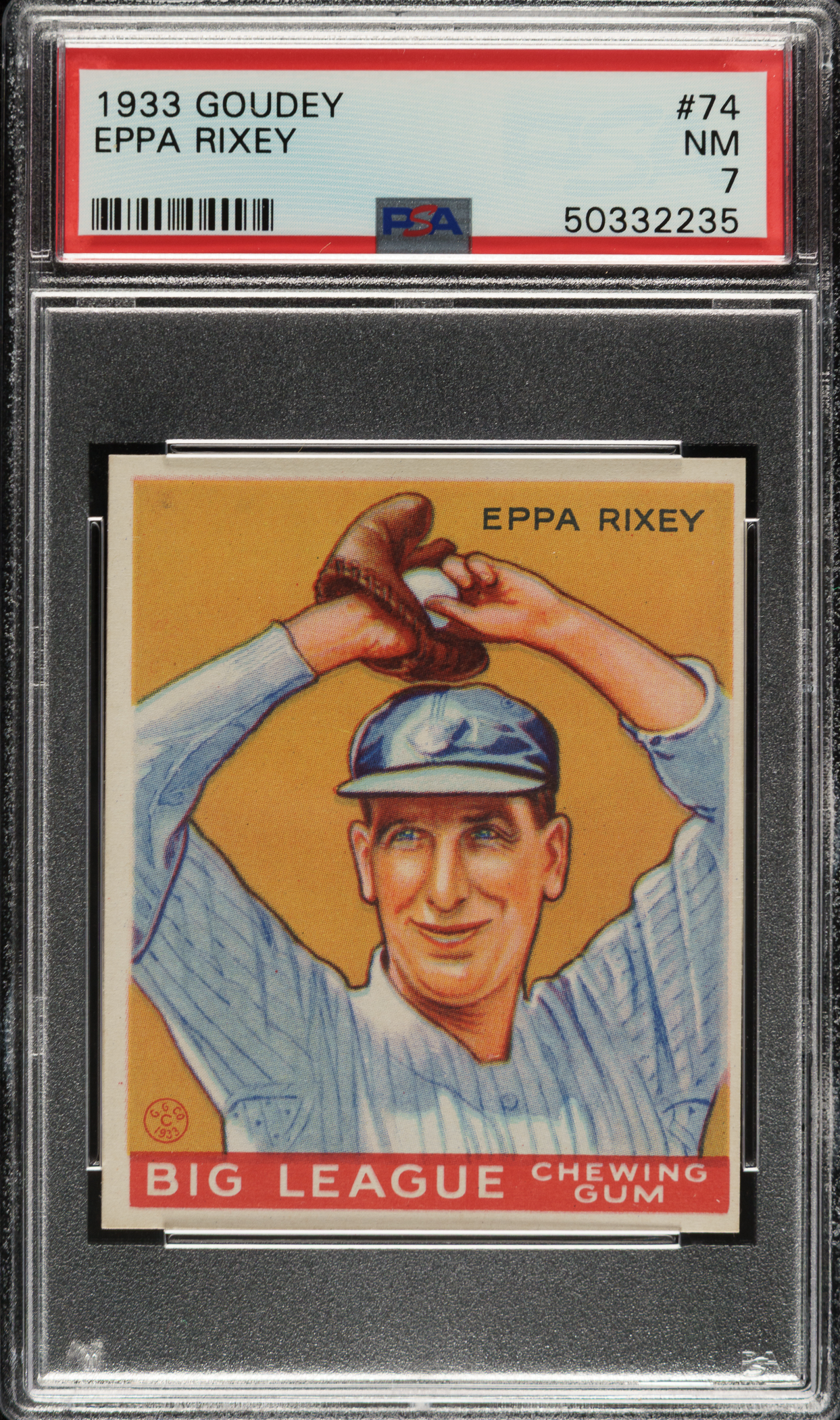 1933 R319 Goudey #74 Eppa Rixey PSA NM 7 | Barnebys