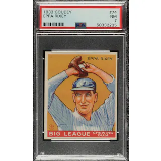 1933 R319 Goudey #74 Eppa Rixey PSA NM 7 | Barnebys