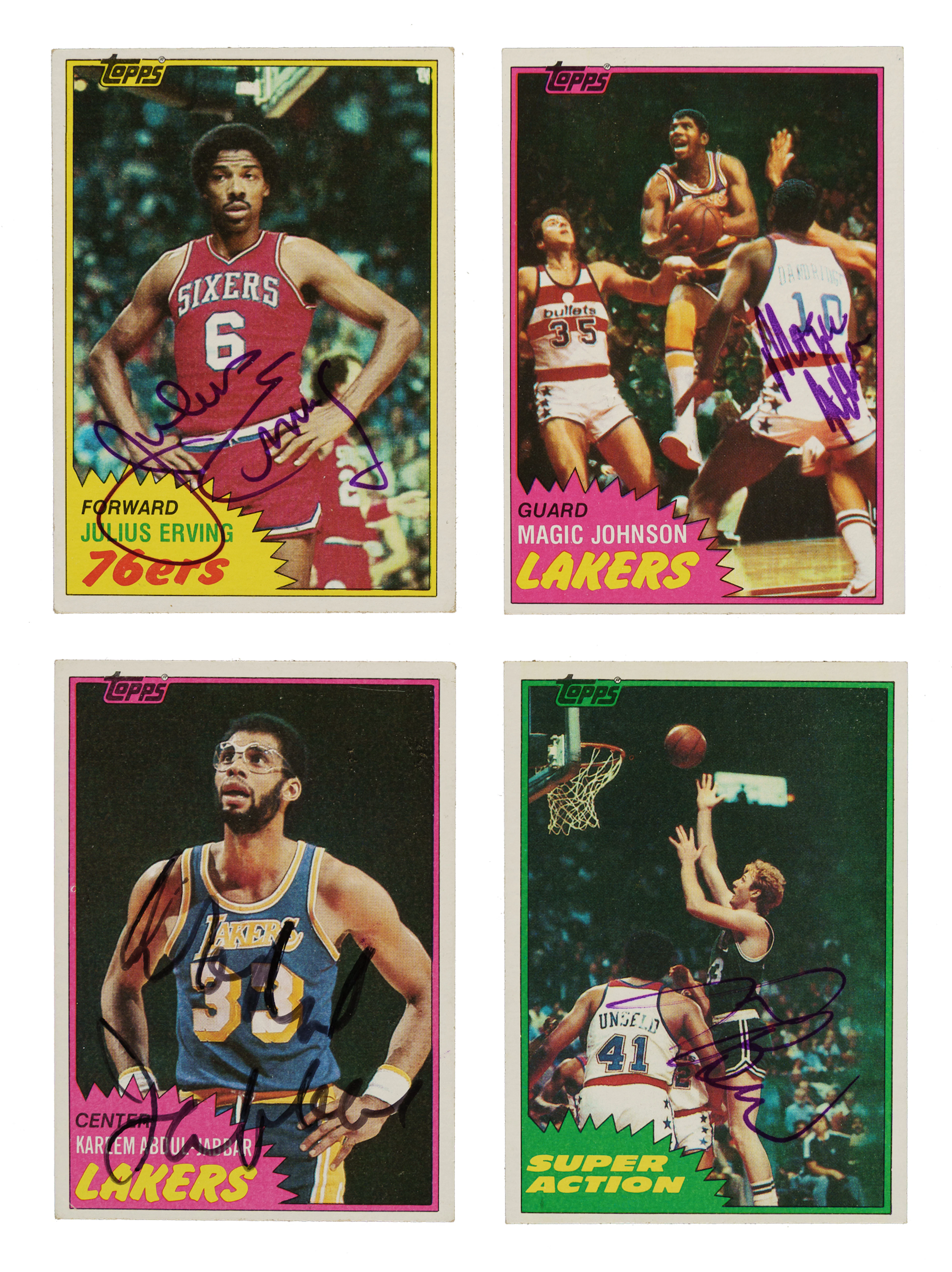 Signed 1981-1982 Topps Basketball Near-Complete Set (197/198)