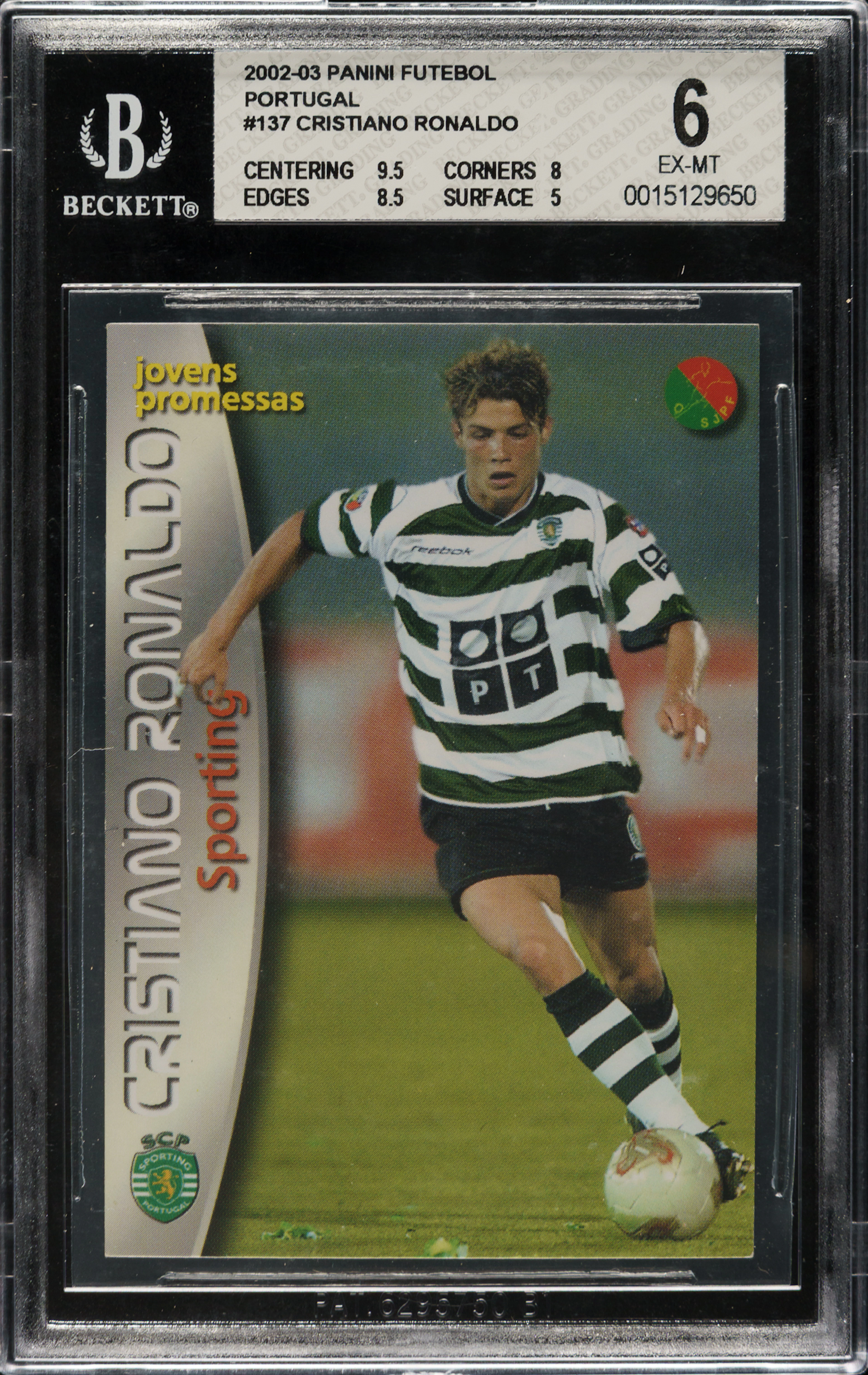 2002-2003 Panini Sports Mega Craques Soccer #137 Cristiano Ronaldo