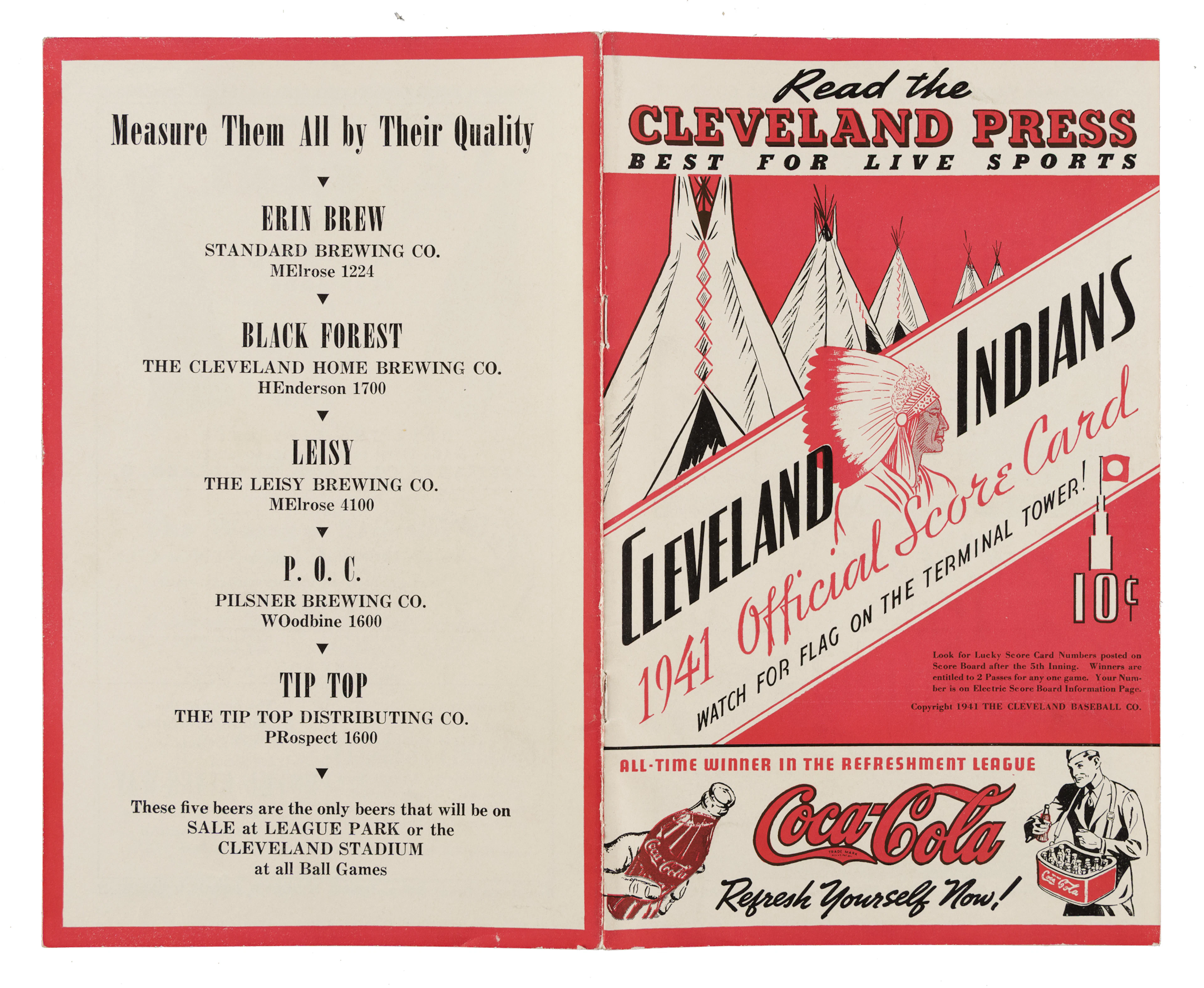 July 17, 1941 Cleveland Indians (vs. New York Yankees) Program - Possibly