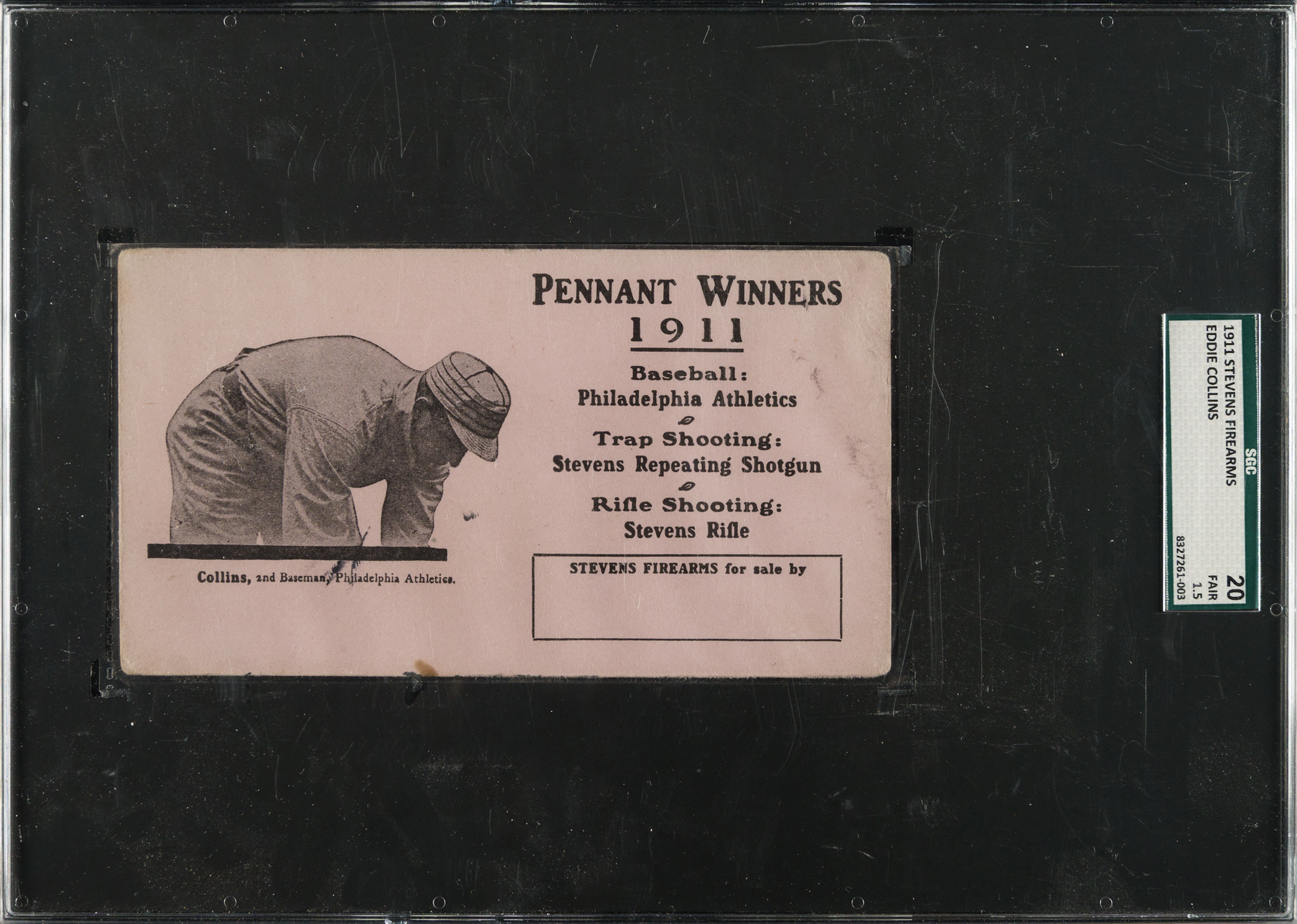 1911 Stevens Firearms Eddie Collins SGC FAIR 20 - The ONLY Graded Example!