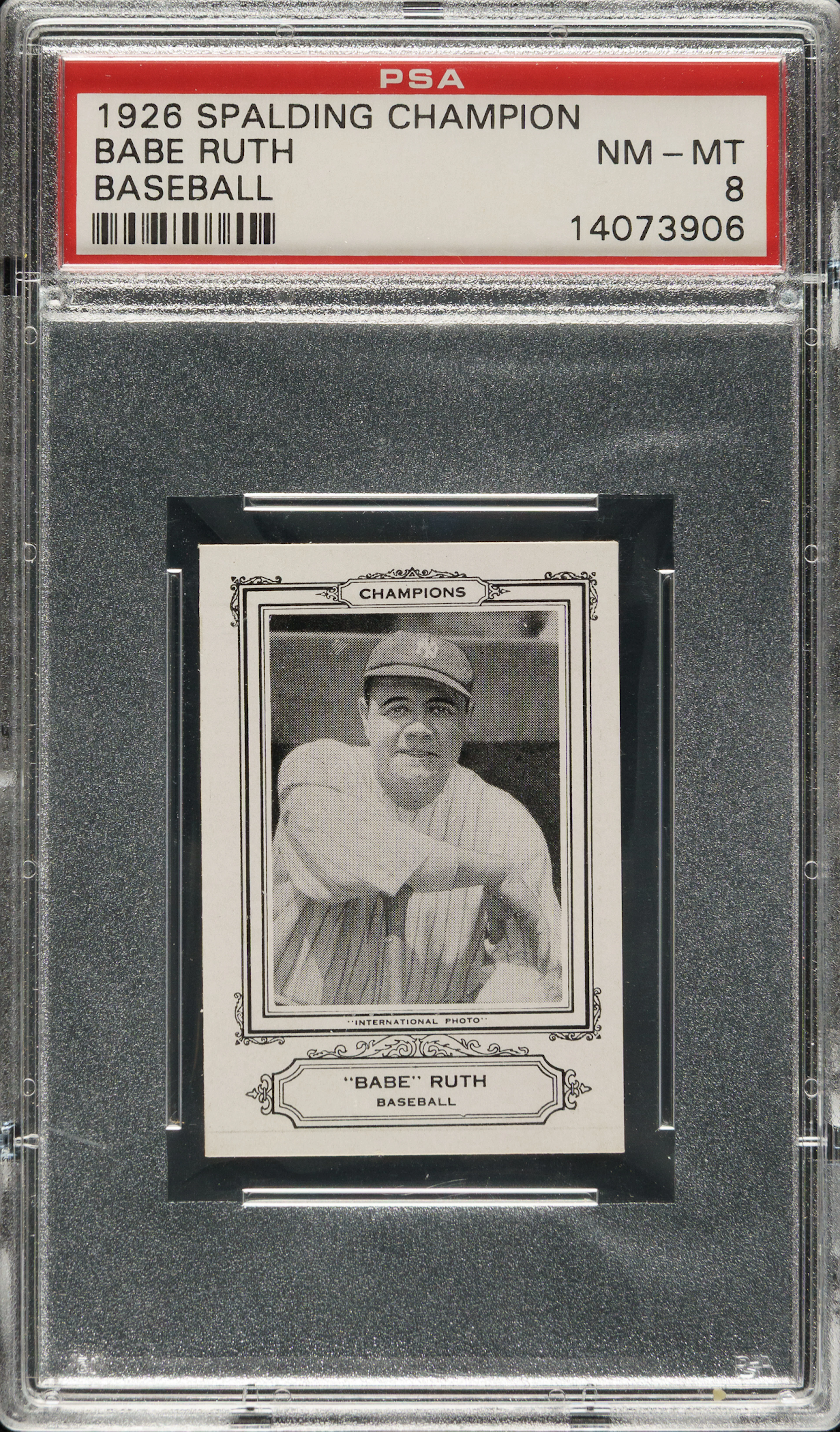 1926 Spalding Champions Babe Ruth (1926 Copyright) PSA NM-MT 8