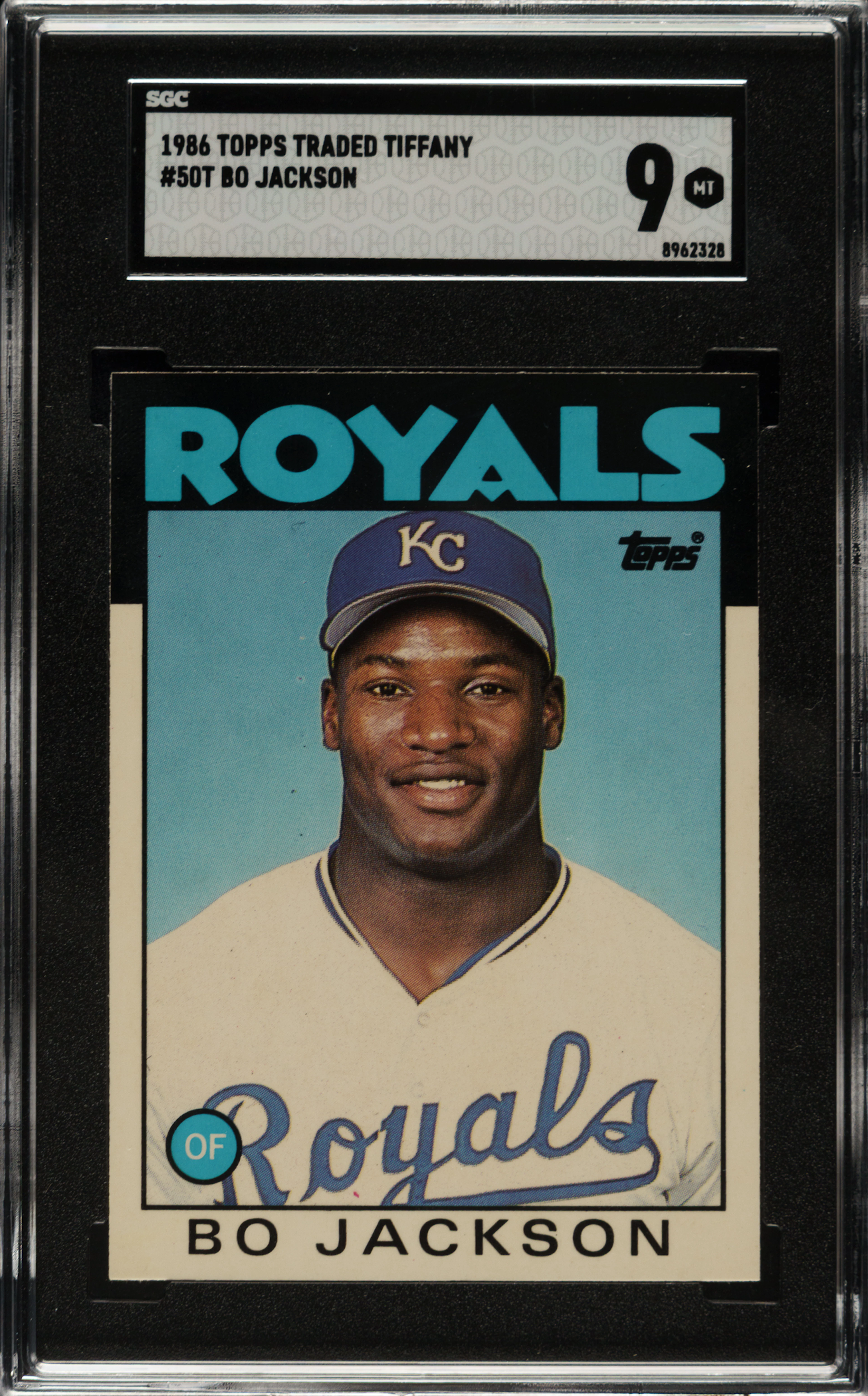 1986 Topps Traded Tiffany #50T Bo Jackson Rookie SGC MINT 9