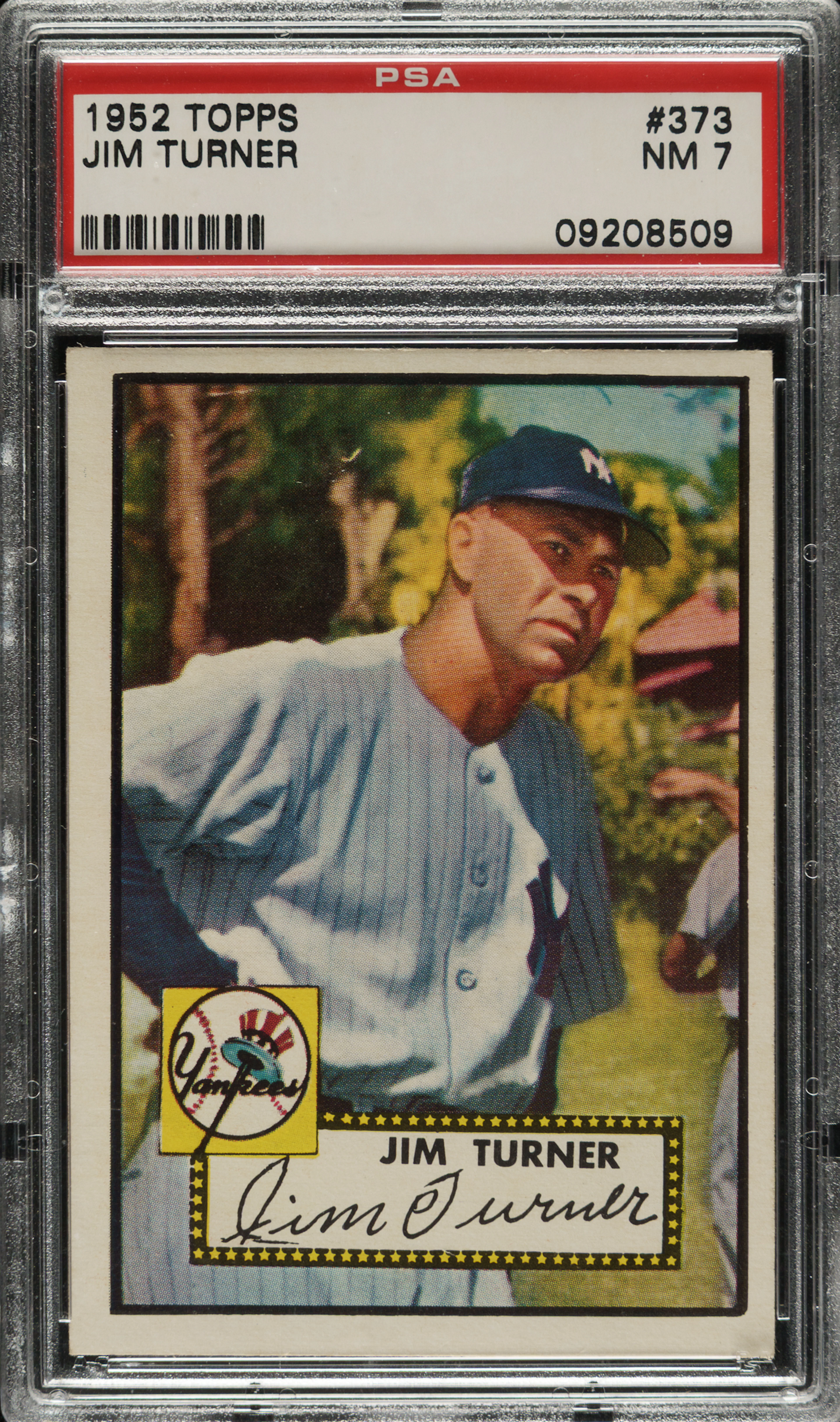 1952 Topps #373 Jim Turner High Number PSA NM 7