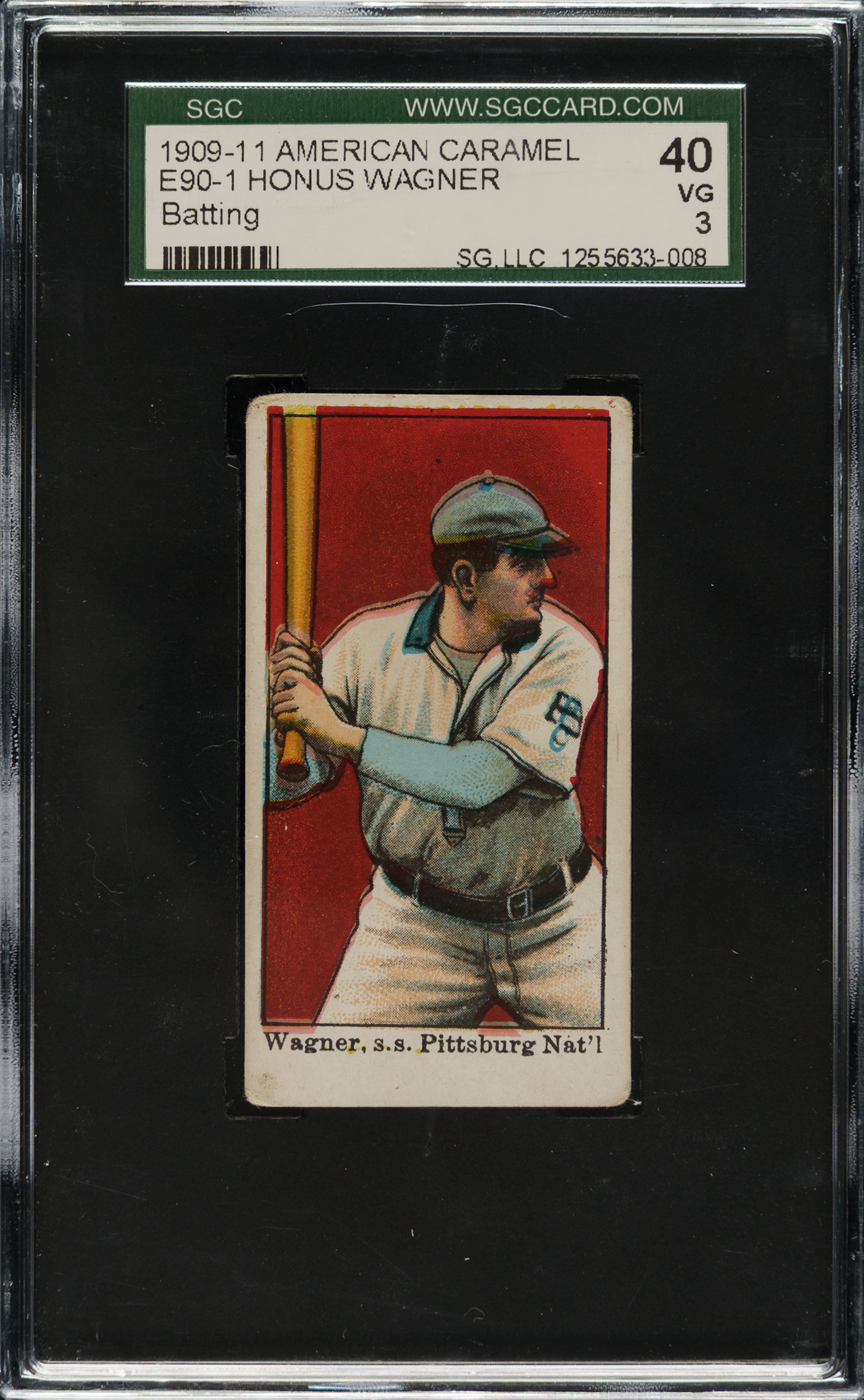 1909-1911 E90-1 American Caramel Honus Wagner Batting SGC VG 40