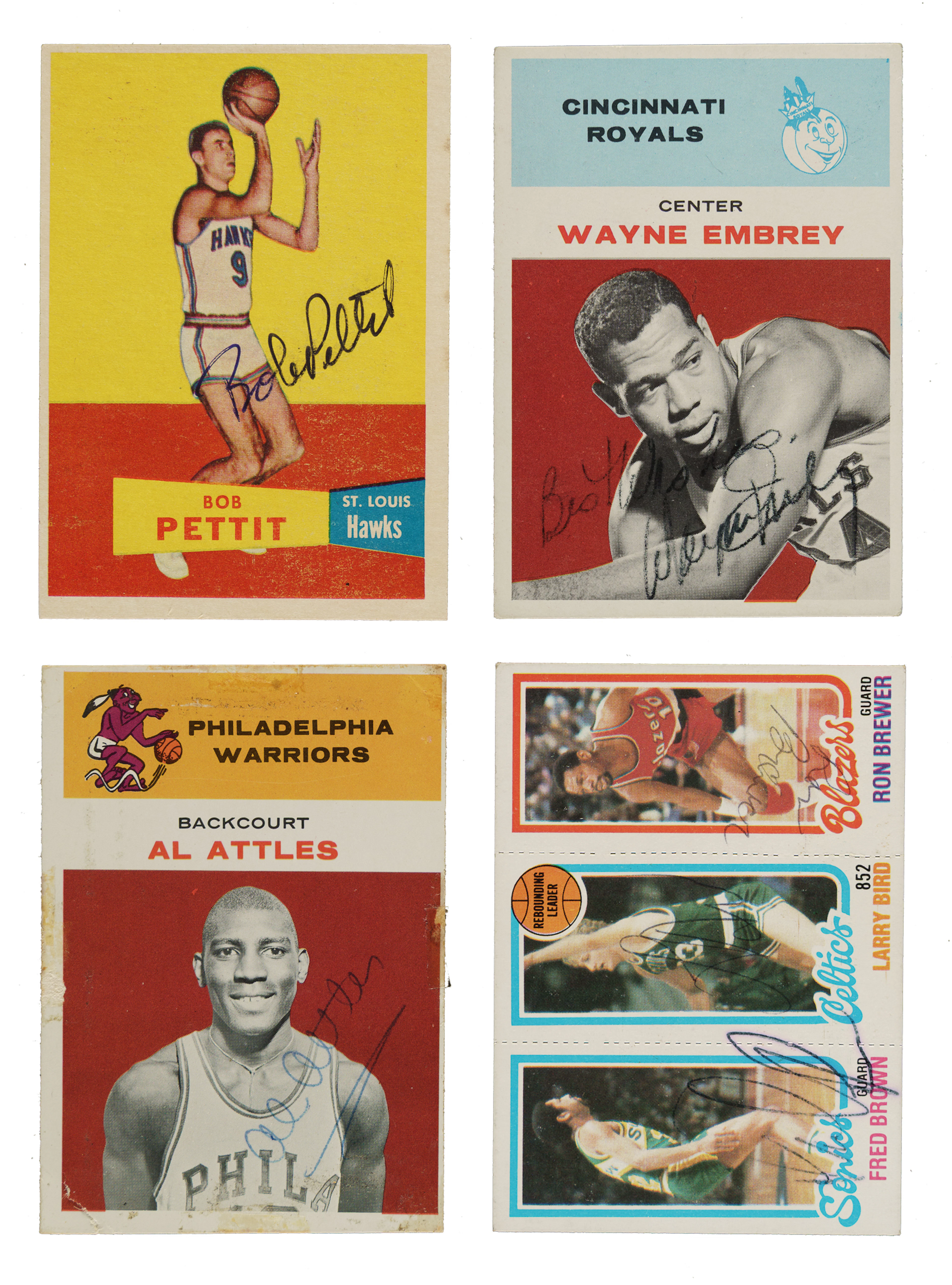 Signed 1940s to 2000s Topps, NBA Hoops, Fleer, and Upper Deck Basketball