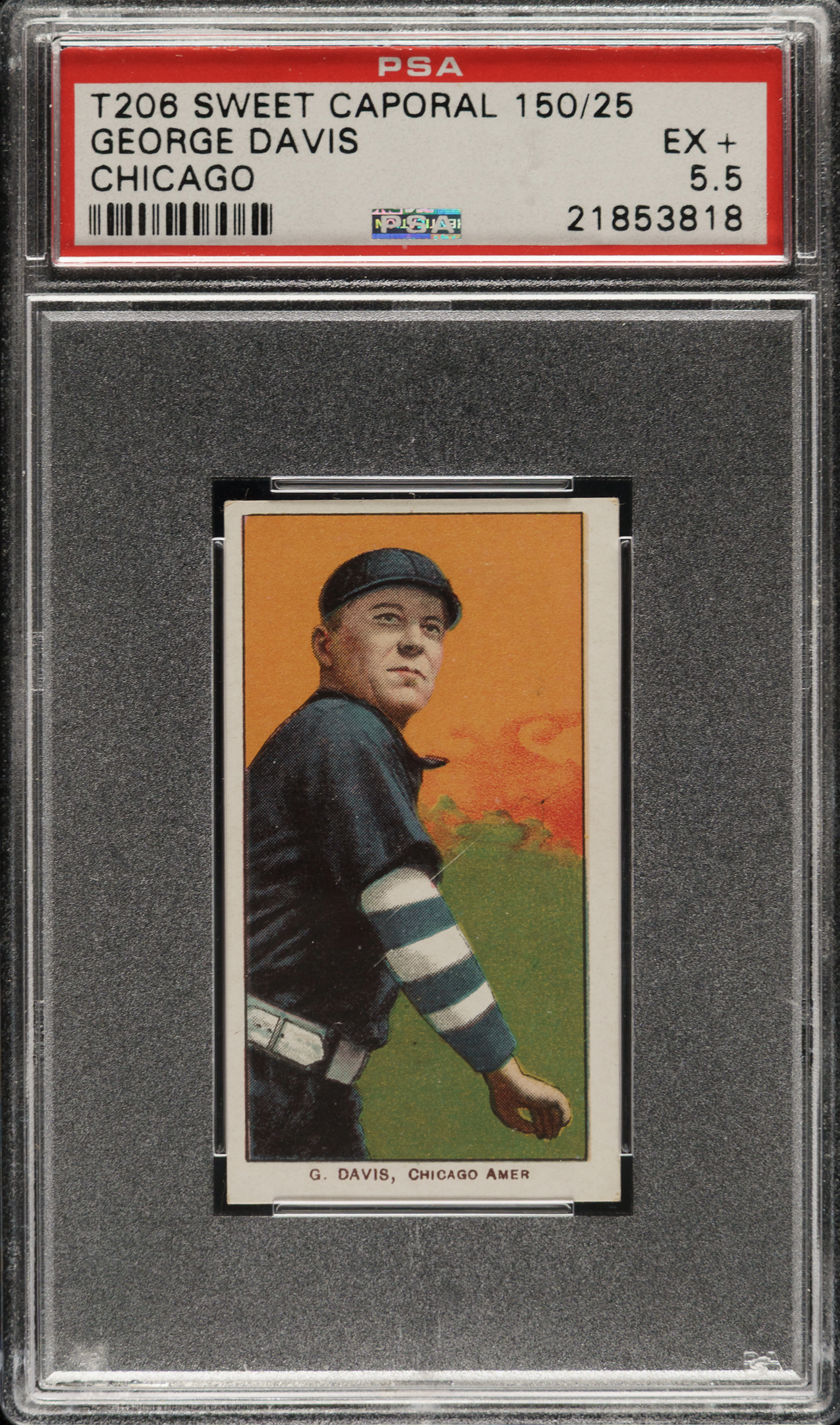1909-1911 T206 White Border George Davis PSA EX+ 5.5