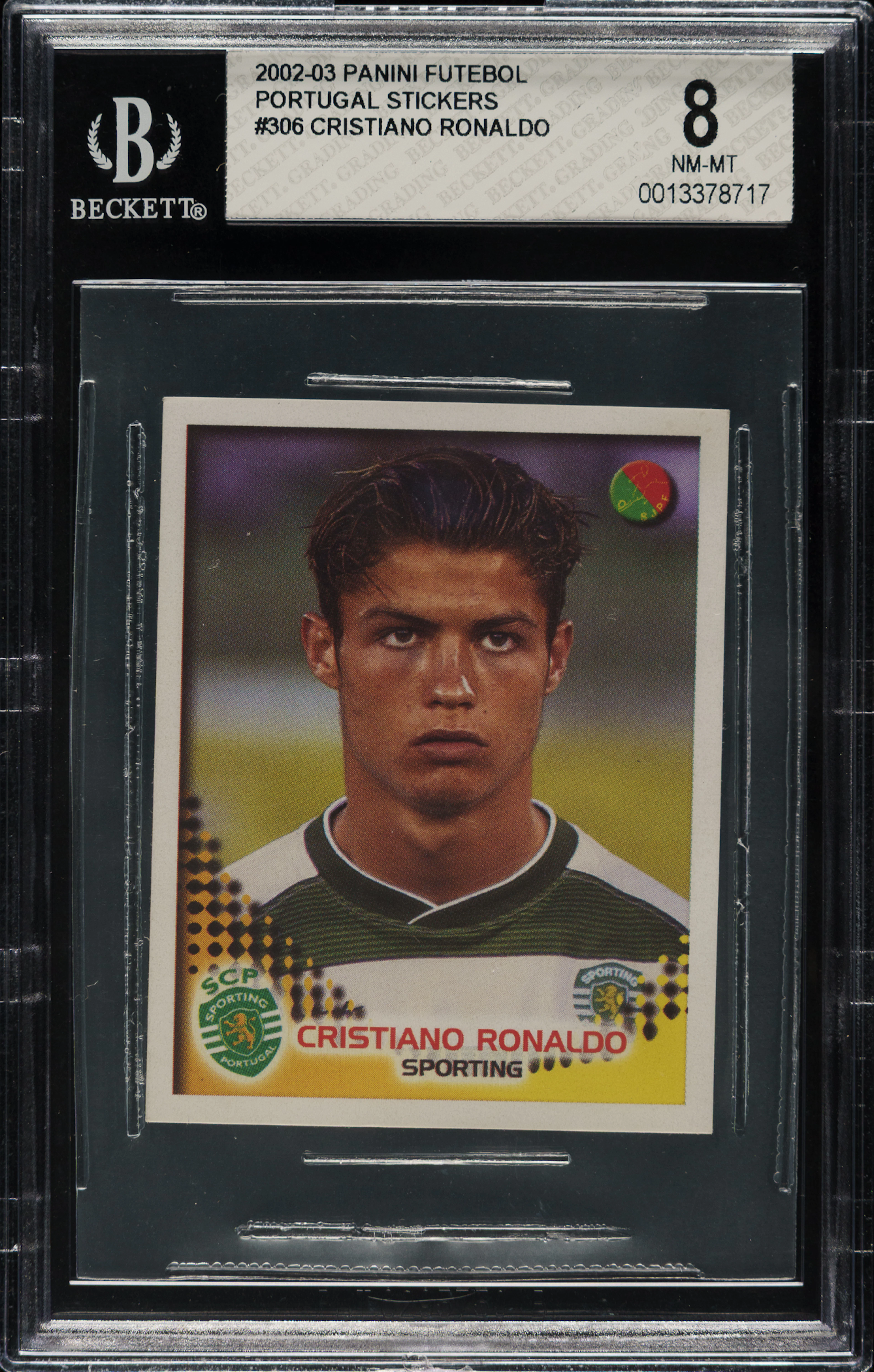 2002-2003 Panini Futebol Portugal Stickers Soccer #306 Cristiano Ronaldo