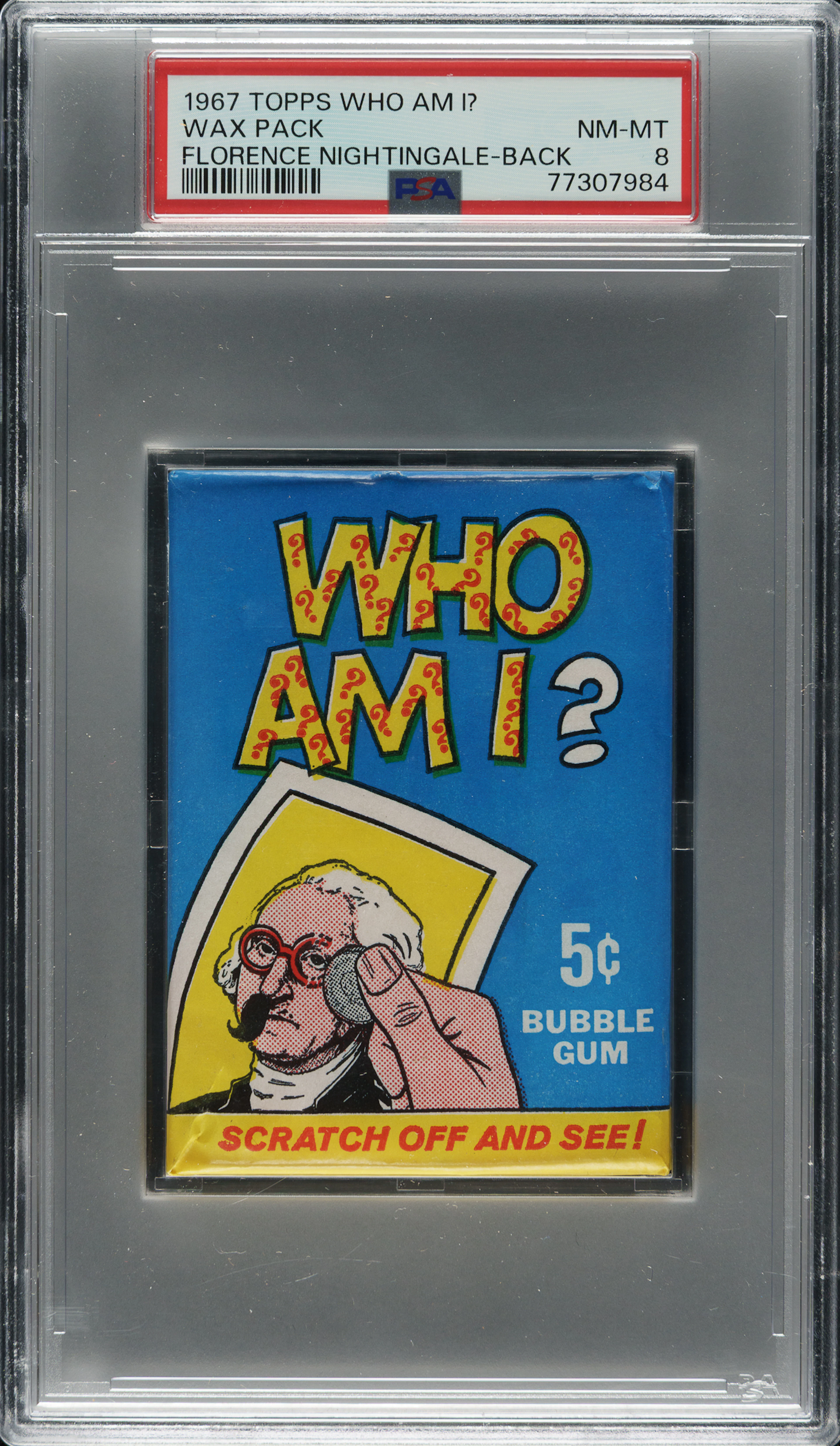 1967 Topps "Who Am I?" Unopened Wax Pack PSA NM-MT 8
