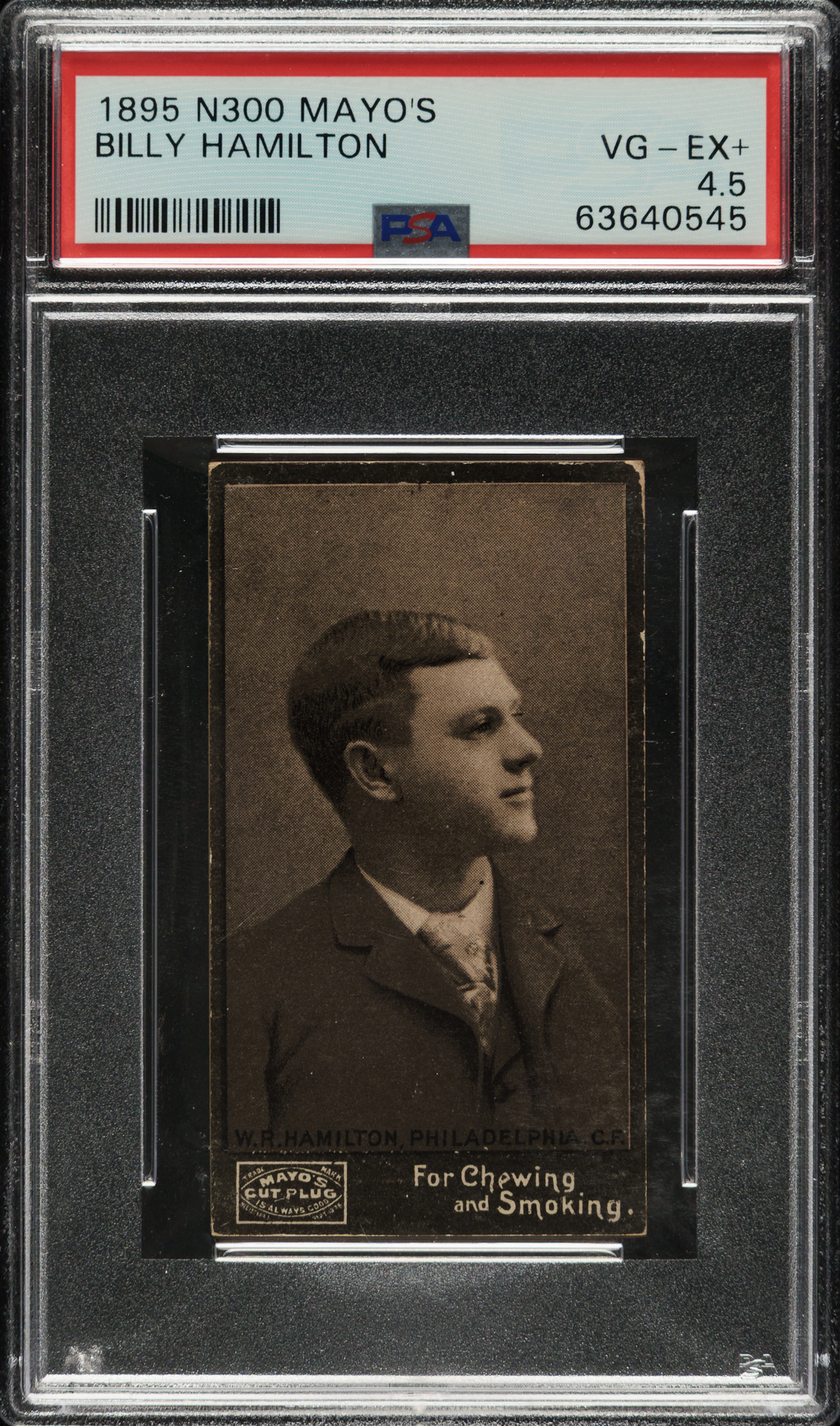 1895 N300 Mayo's Cut Plug Billy Hamilton PSA VG-EX+ 4.5