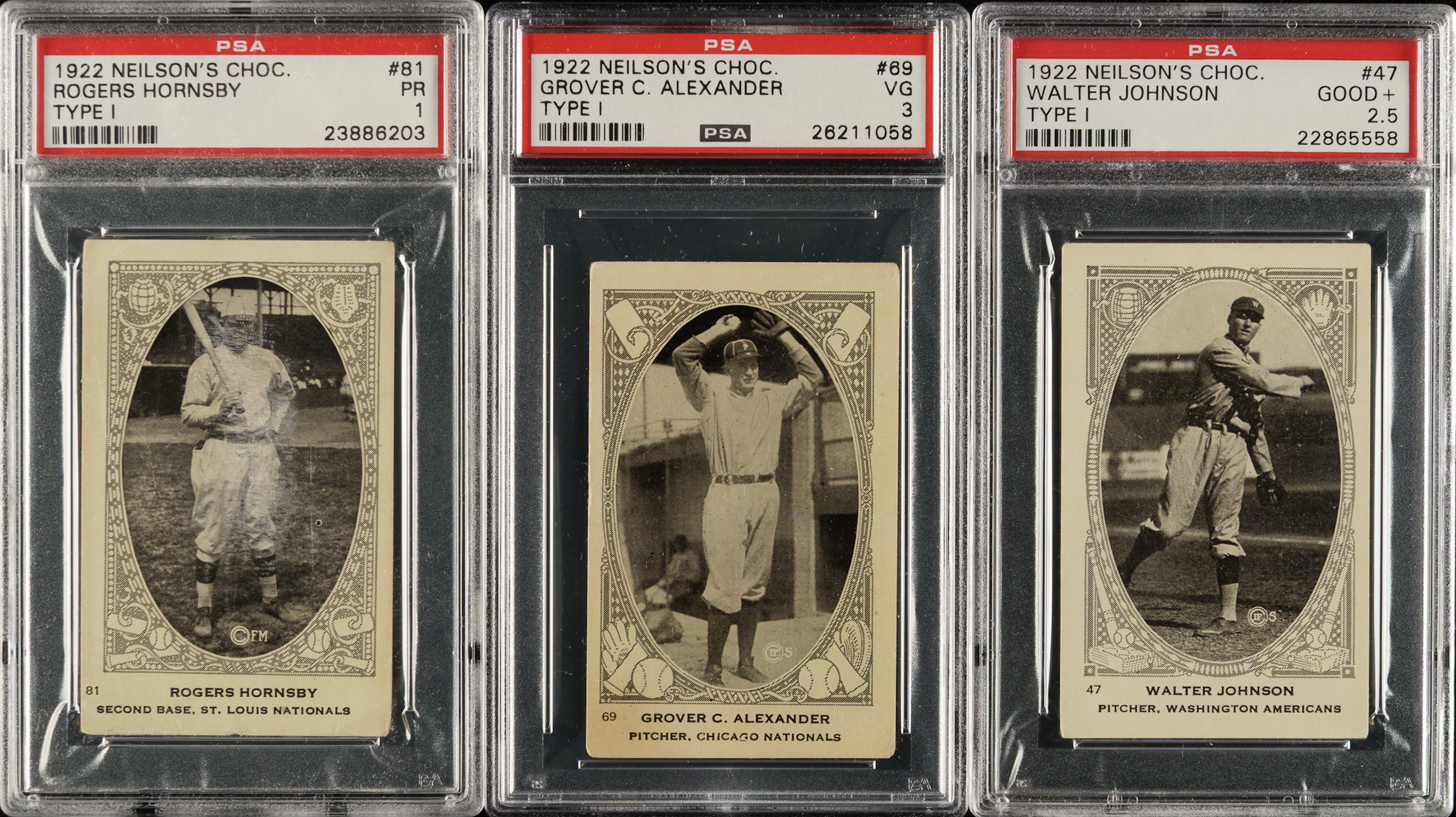 1922 V61 Neilson's Chocolate (Type 1) PSA-Graded Near-Complete Set (118/120)