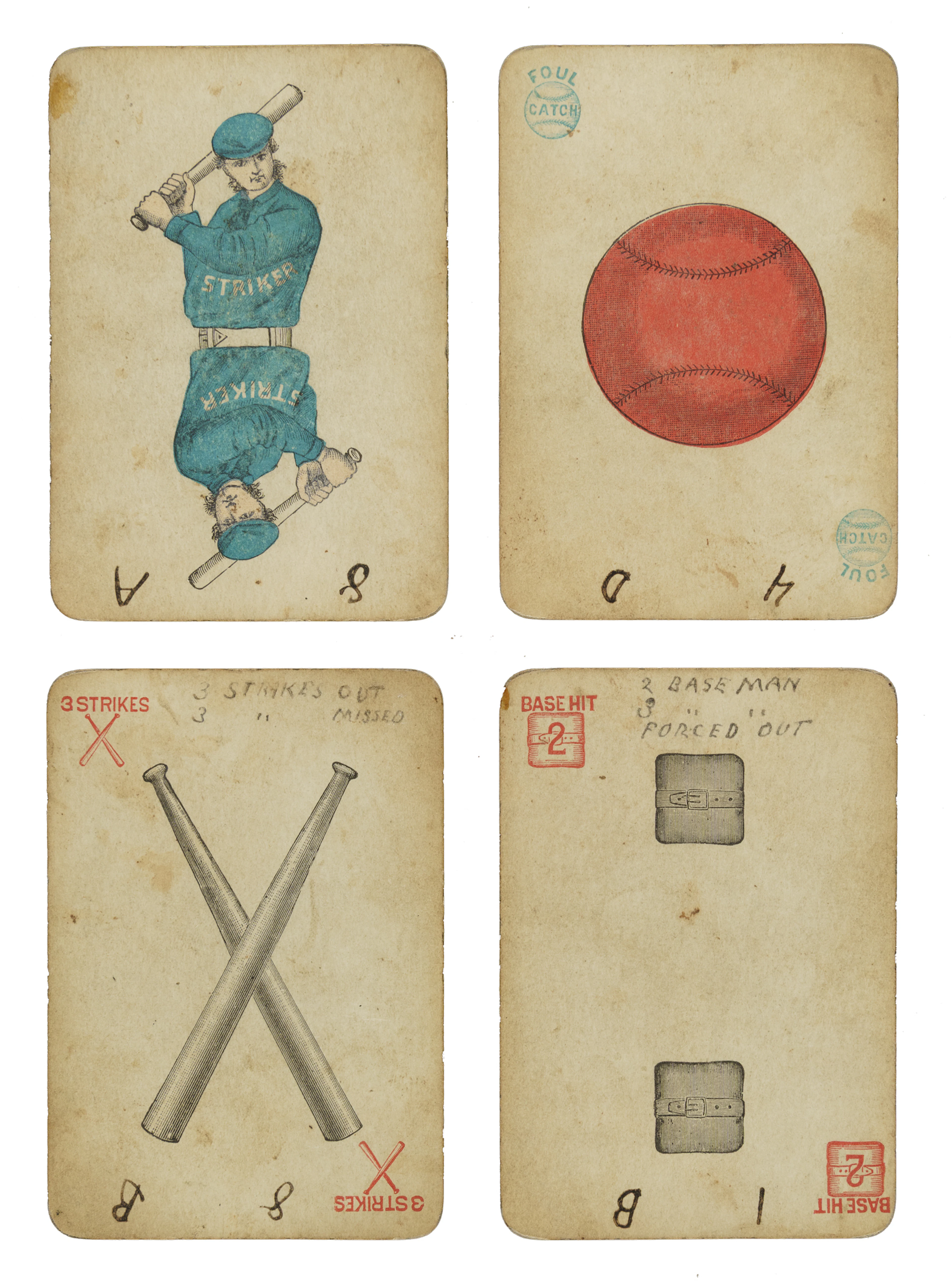1884 Lawson's Base Ball Game Playing Card Complete Set (36) Plus Original Box