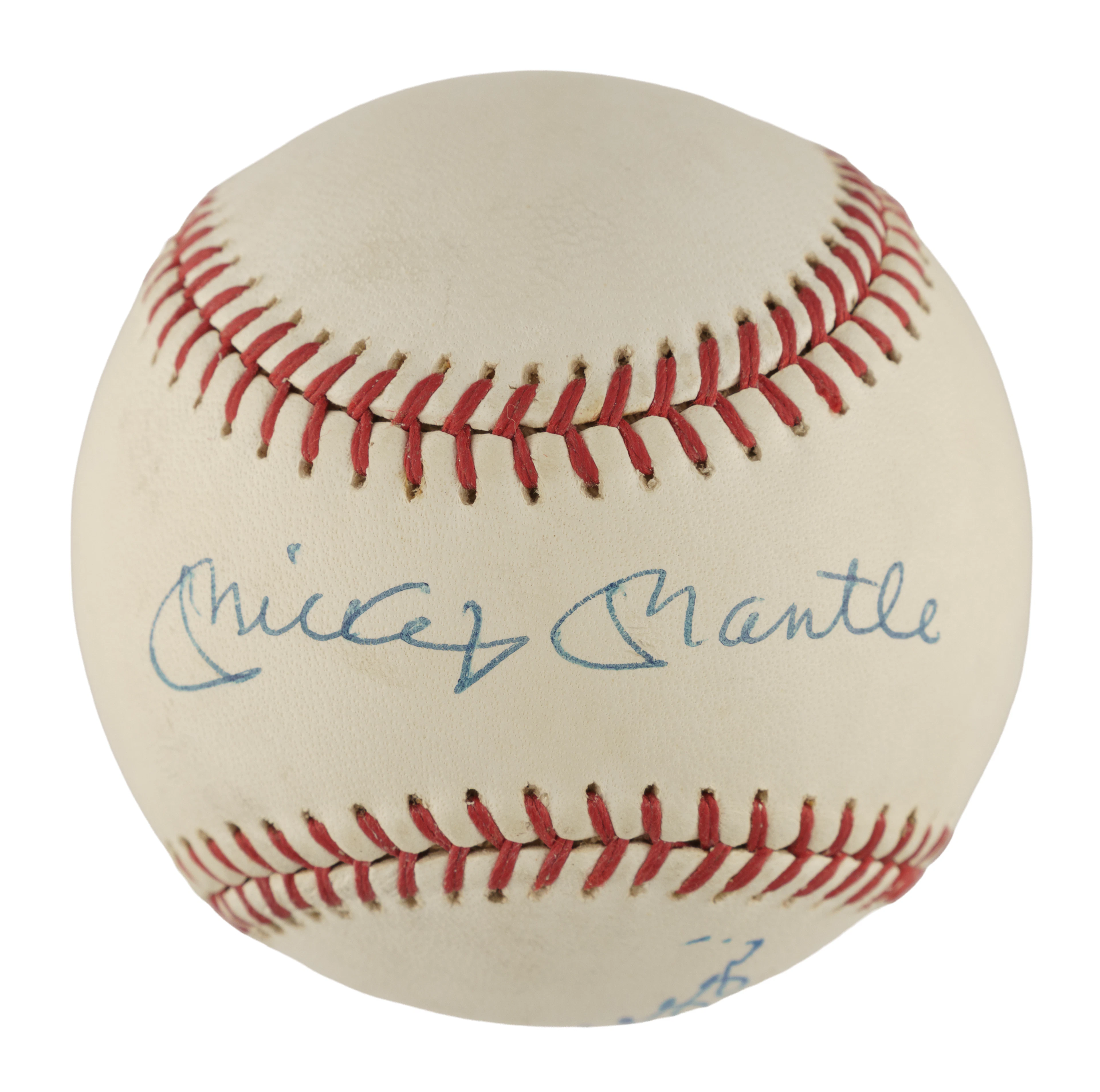 Mickey Mantle and Joe DiMaggio Dual-Signed Baseball - JSA