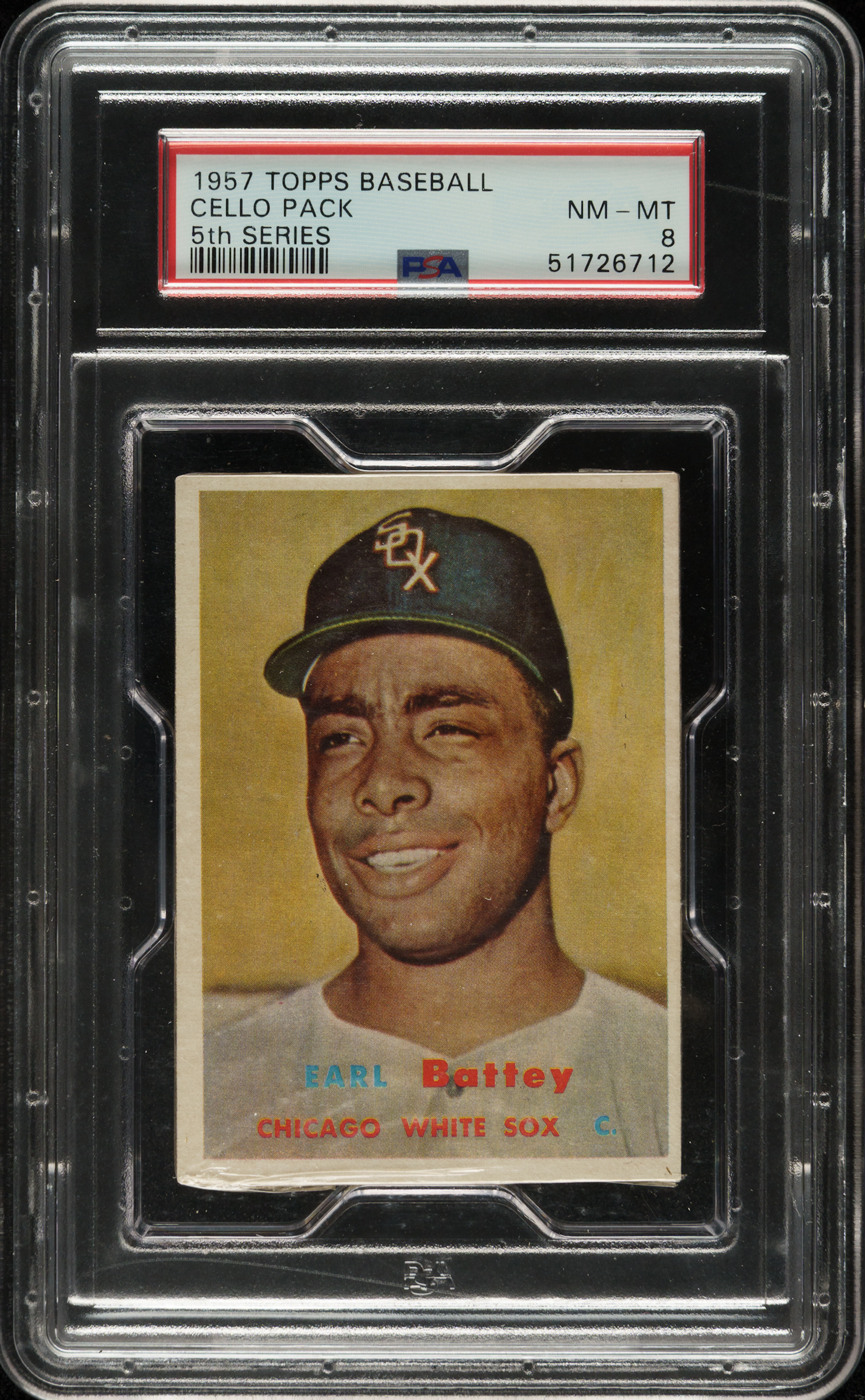 1957 Topps Fifth Series Unopened Cello Pack PSA NM-MT 8