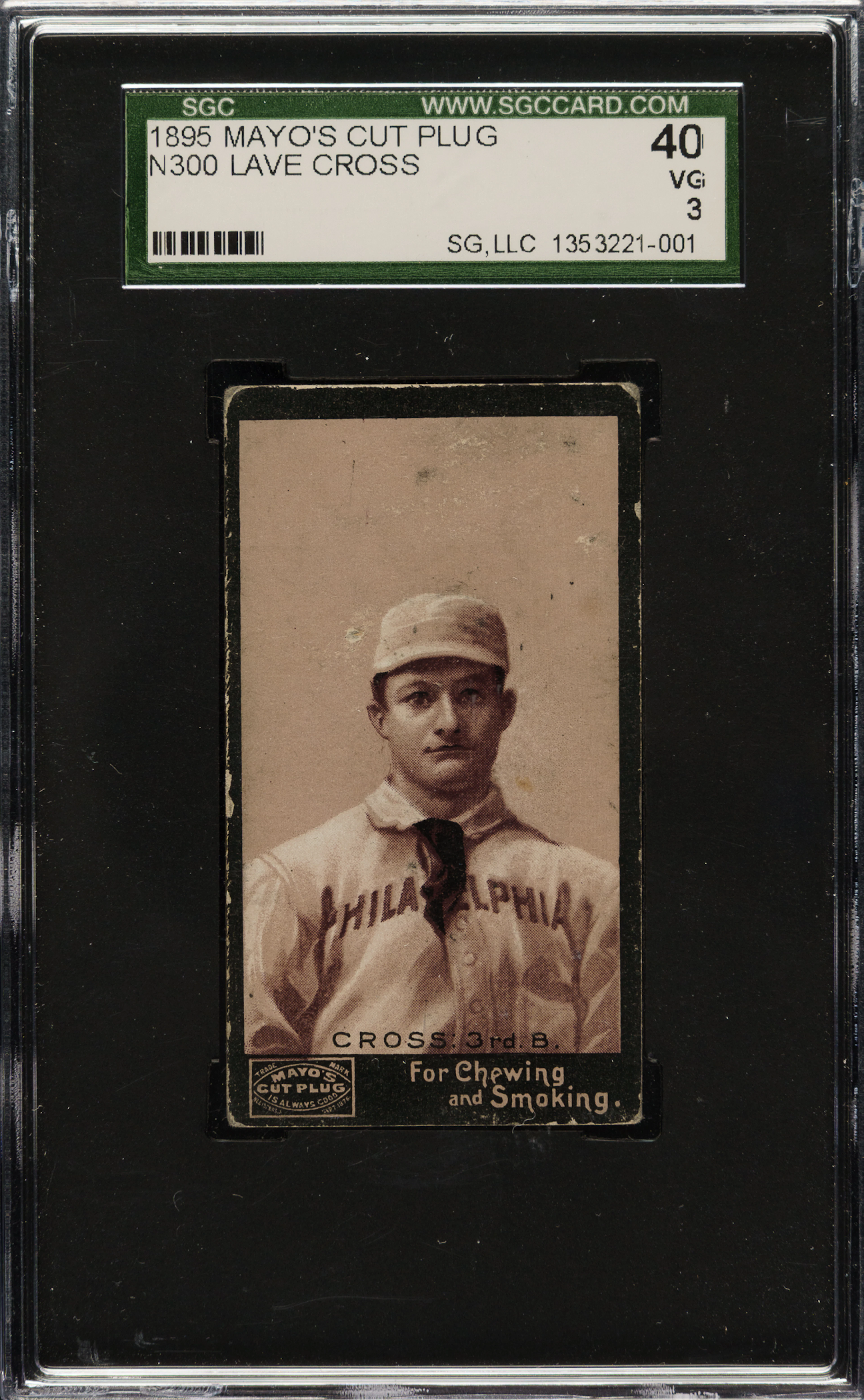 1895 N300 Mayo's Cut Plug Lave Cross SGC VG 40