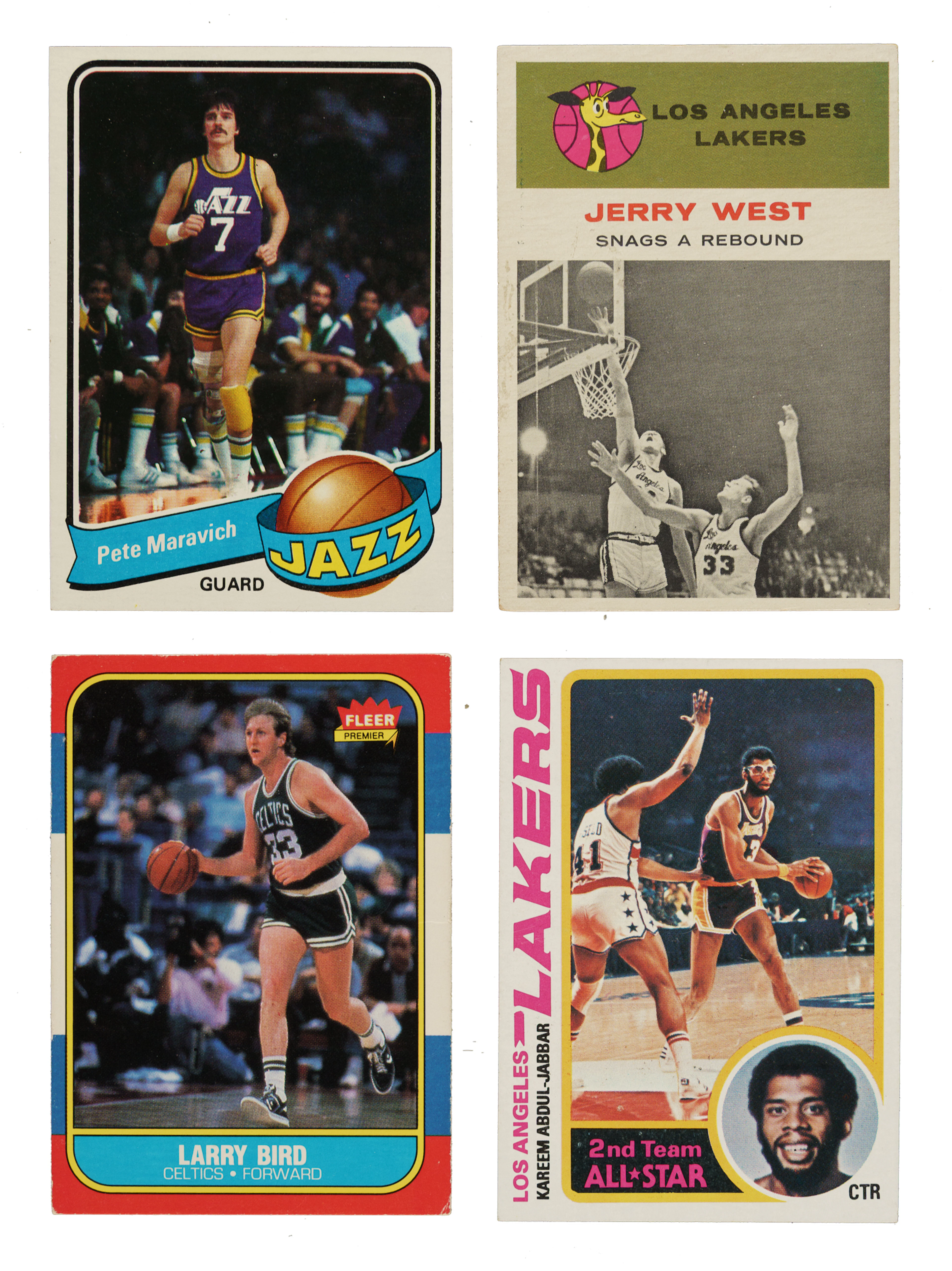 1948 to 1990 Topps, Fleer, and Bowman Basketball Shoebox Collection
