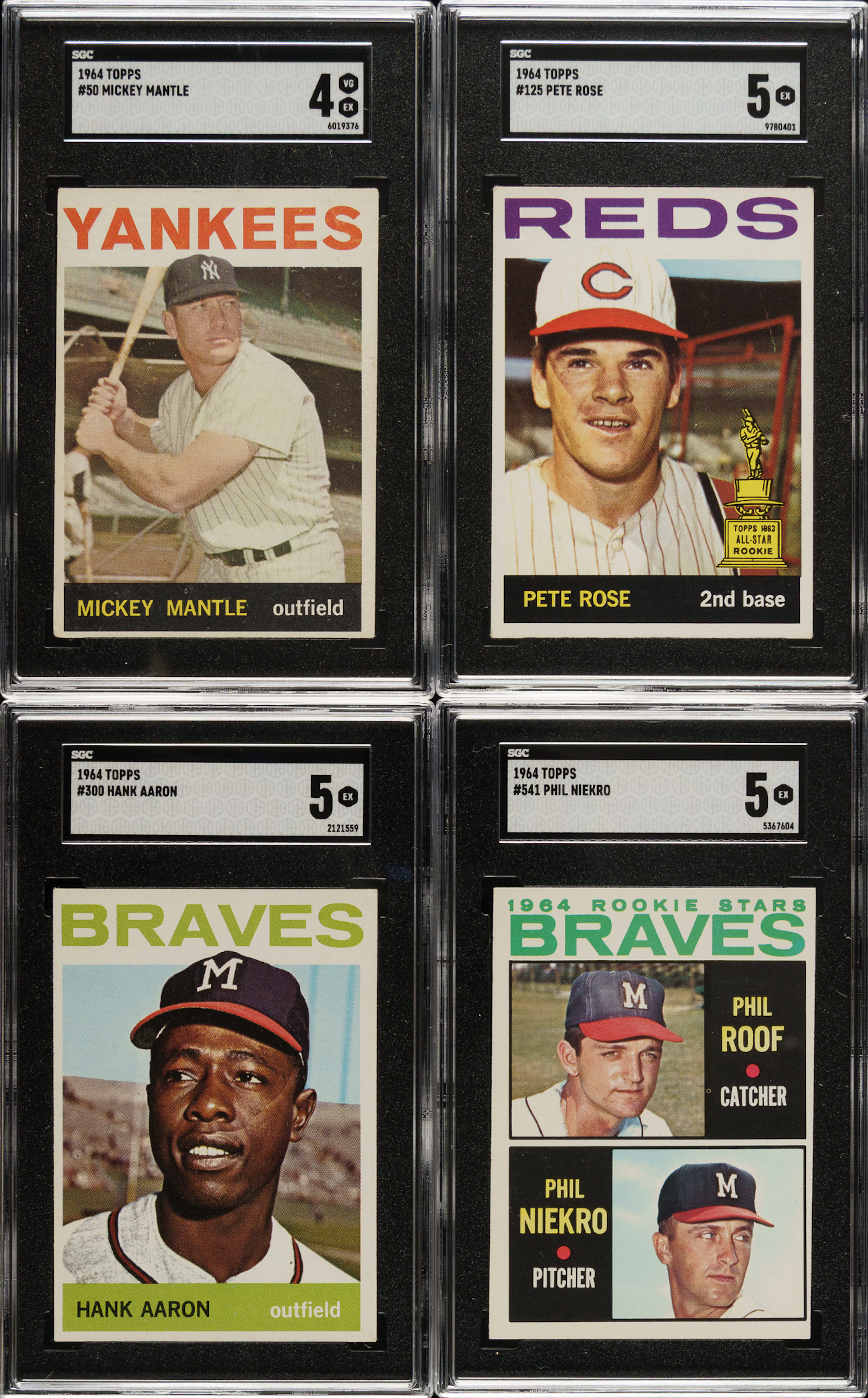 1964 Topps Partial Set (447/587) Including 26 Hall of Famers