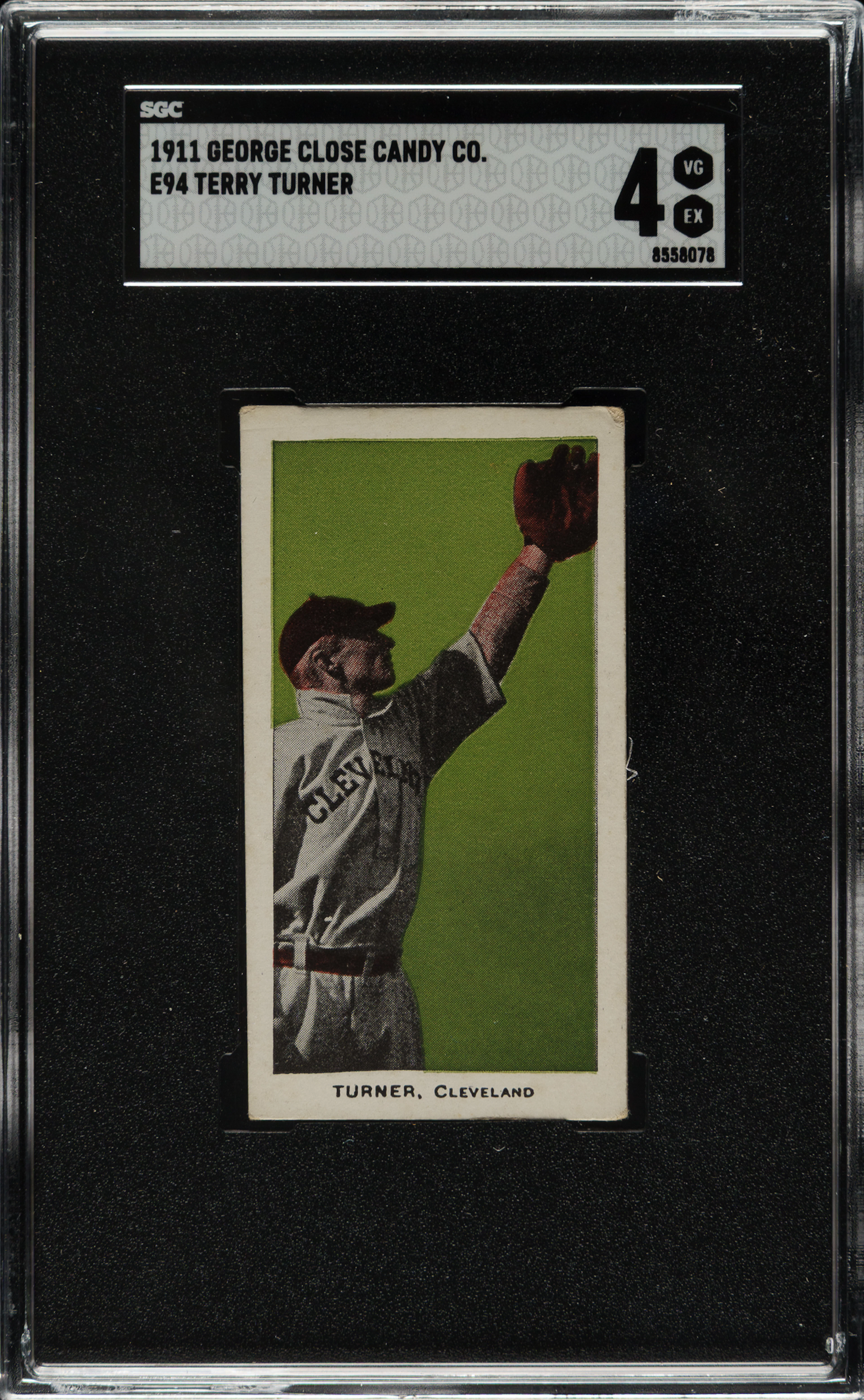1911 E94 George Close Candy Terry Turner SGC VG/EX 4 - Olive Background