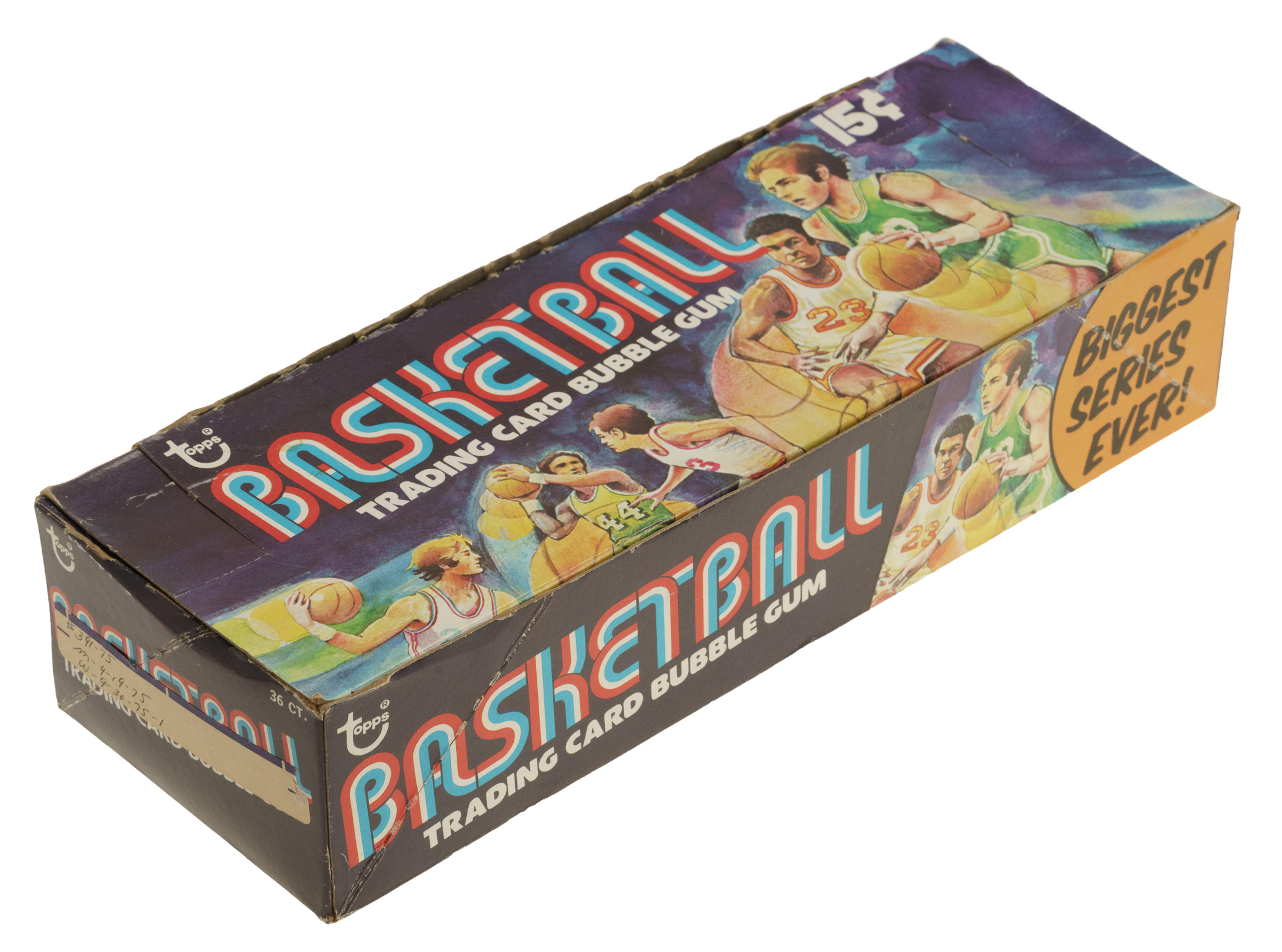 1975-1976 Topps Basketball Near-Complete Unopened Wax Box (28/36 Packs)