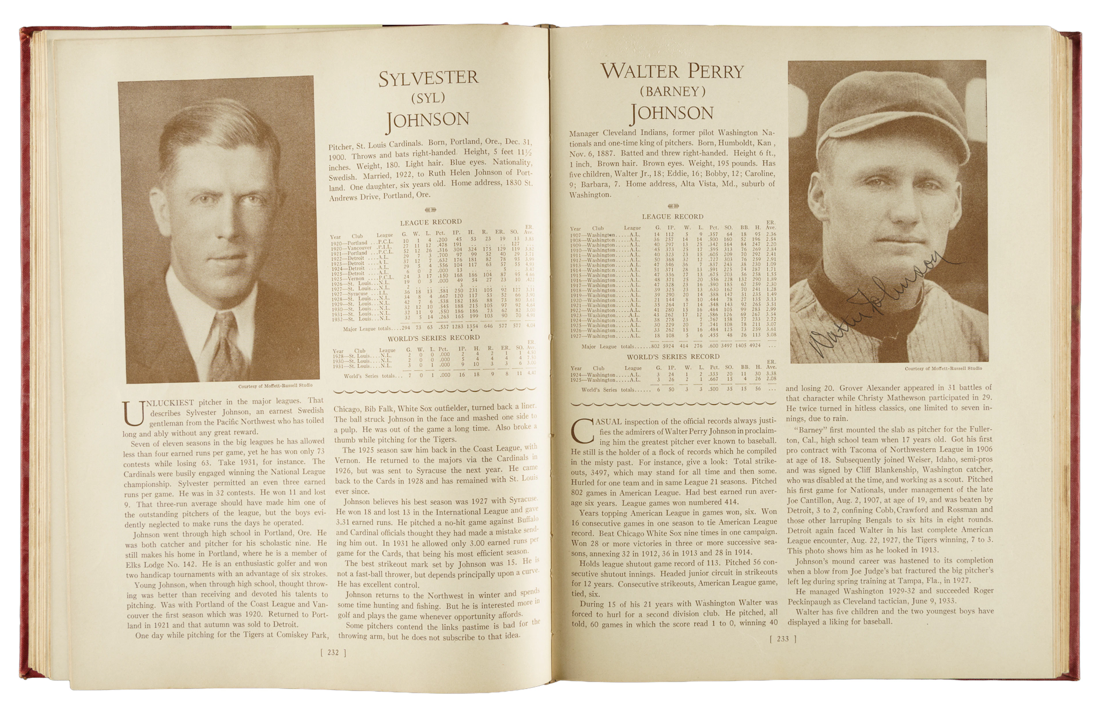 1933 "Who's Who in Major League Baseball" Multi-Signed Book with Walter