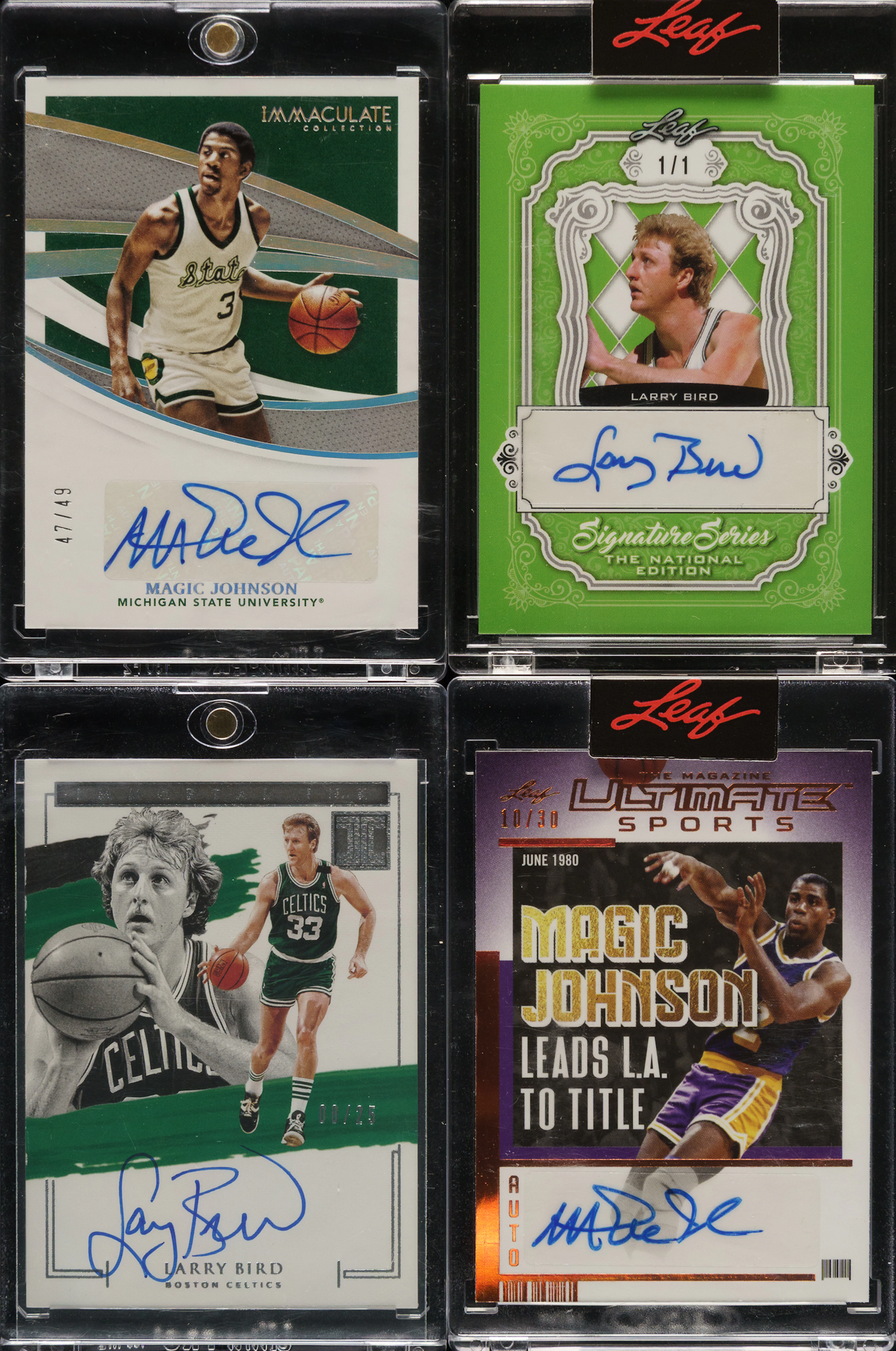 2007 to 2021 Panini, Topps, and Leaf Basketball Larry Bird and Magic