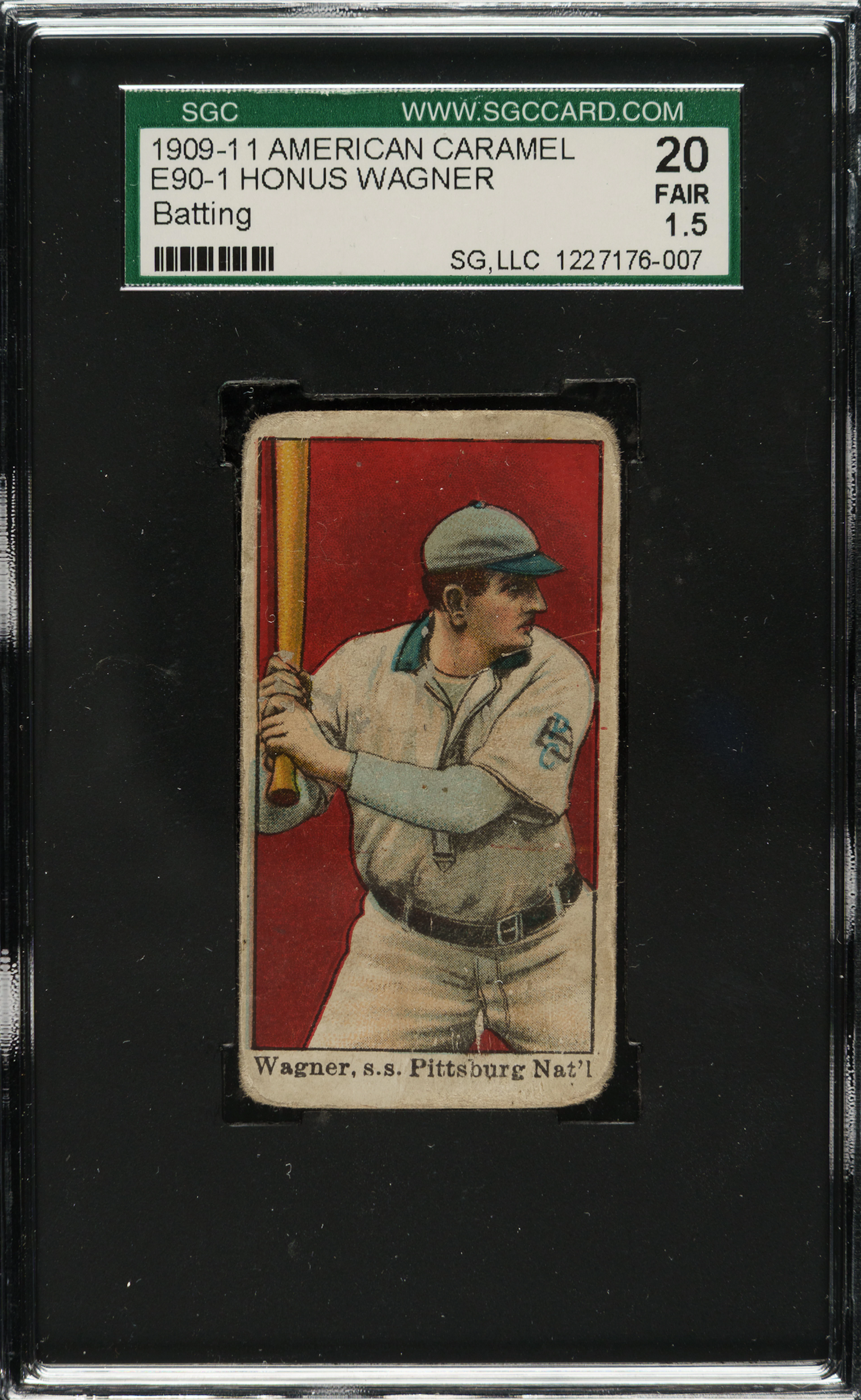 1909-1911 E90-1 American Caramel Honus Wagner Batting SGC FAIR 20
