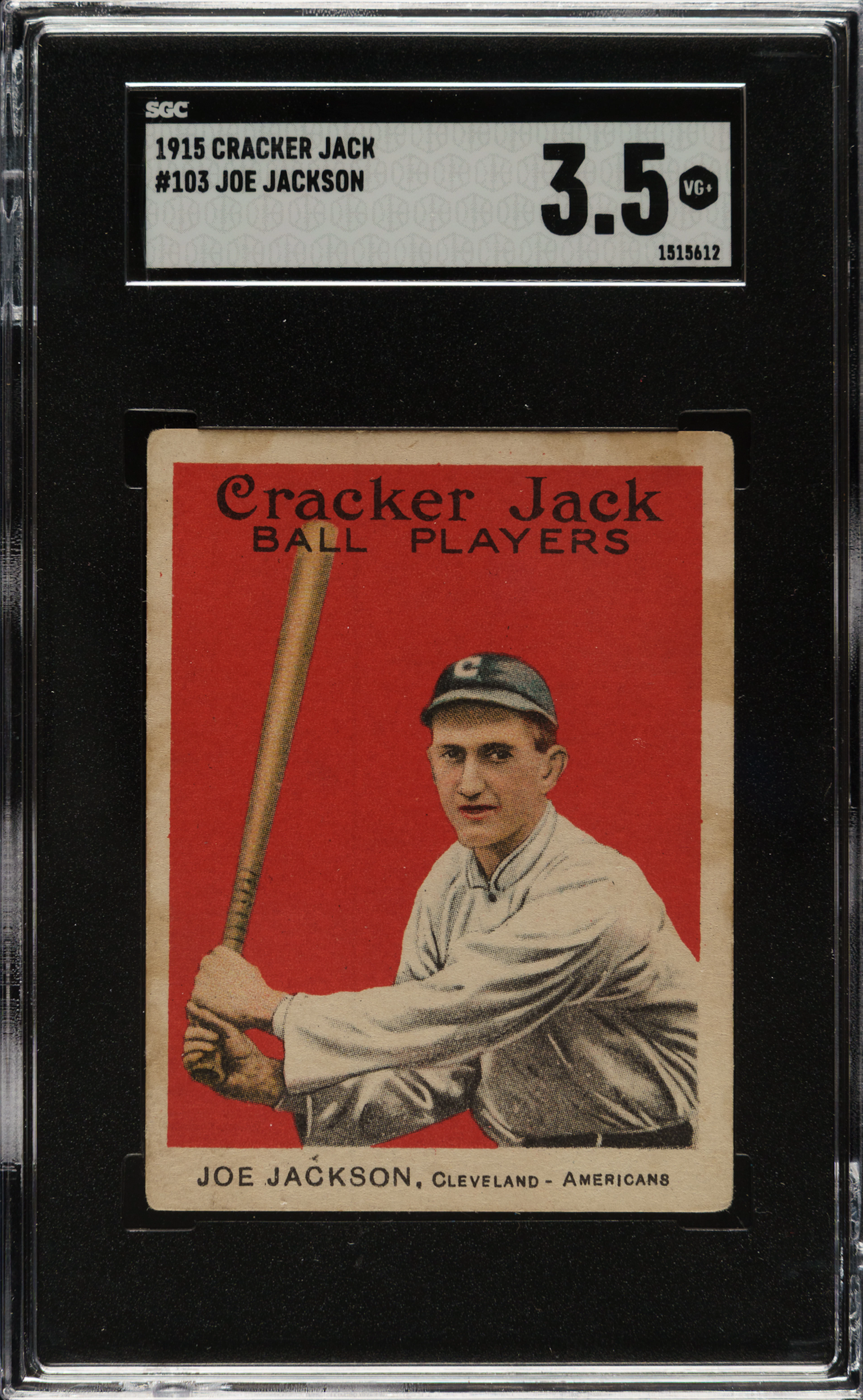1915 E145 Cracker Jack #103 Joe Jackson SGC VG+ 3.5