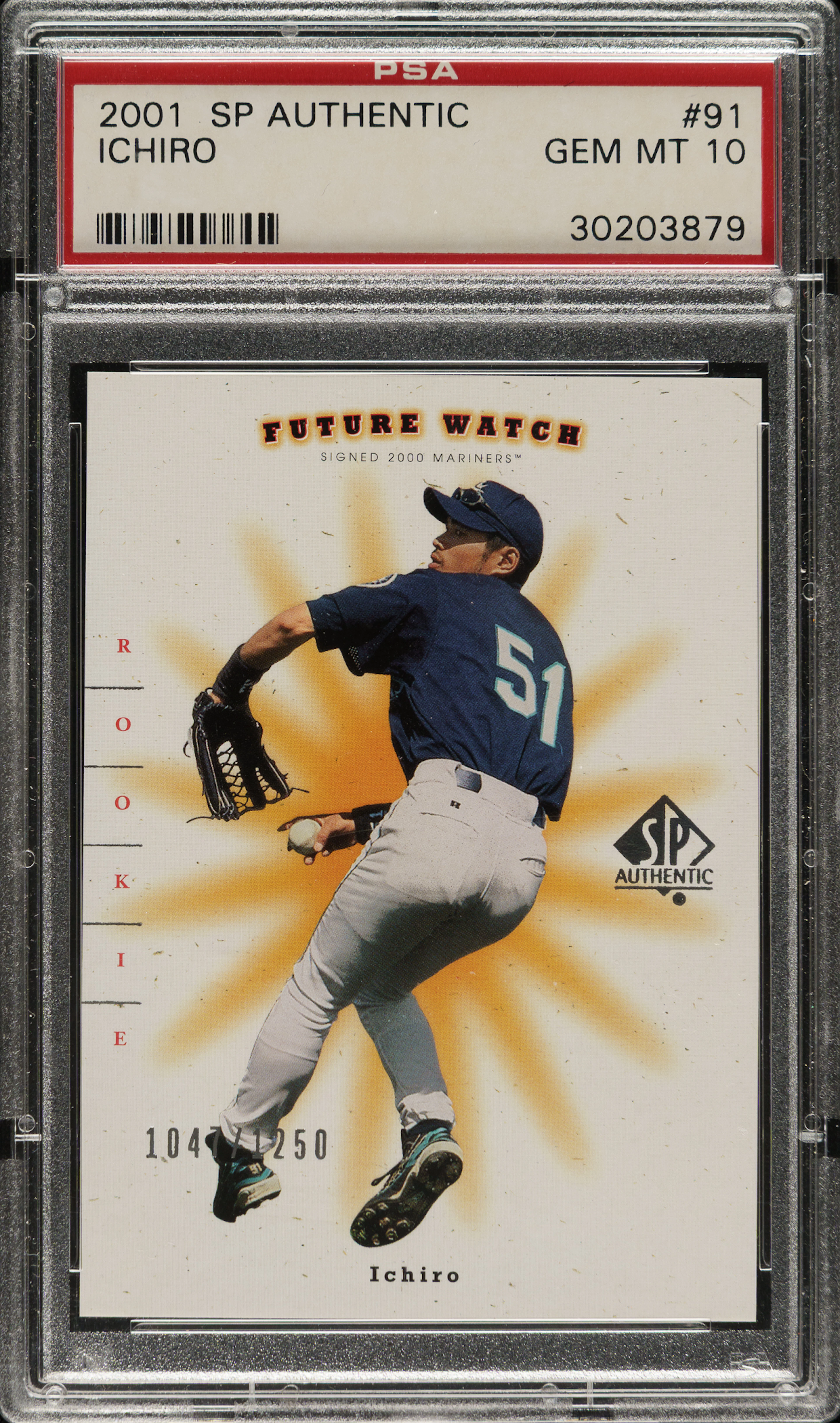 2001 Upper Deck SP Authentic Future Watch #91 Ichiro Suzuki Rookie