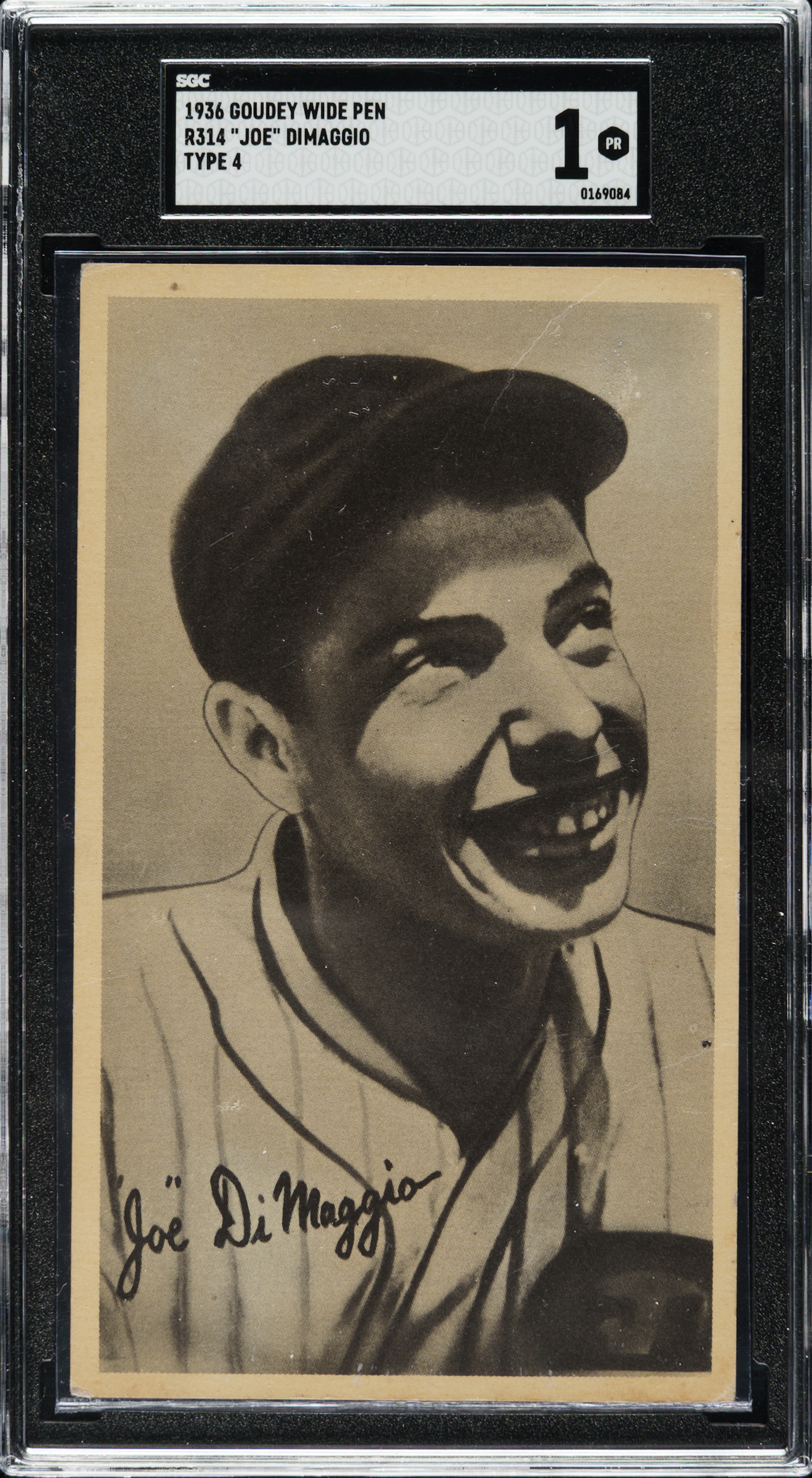 1937 R314 Goudey "Wide Pen" Type 4 Joe DiMaggio SGC POOR 1