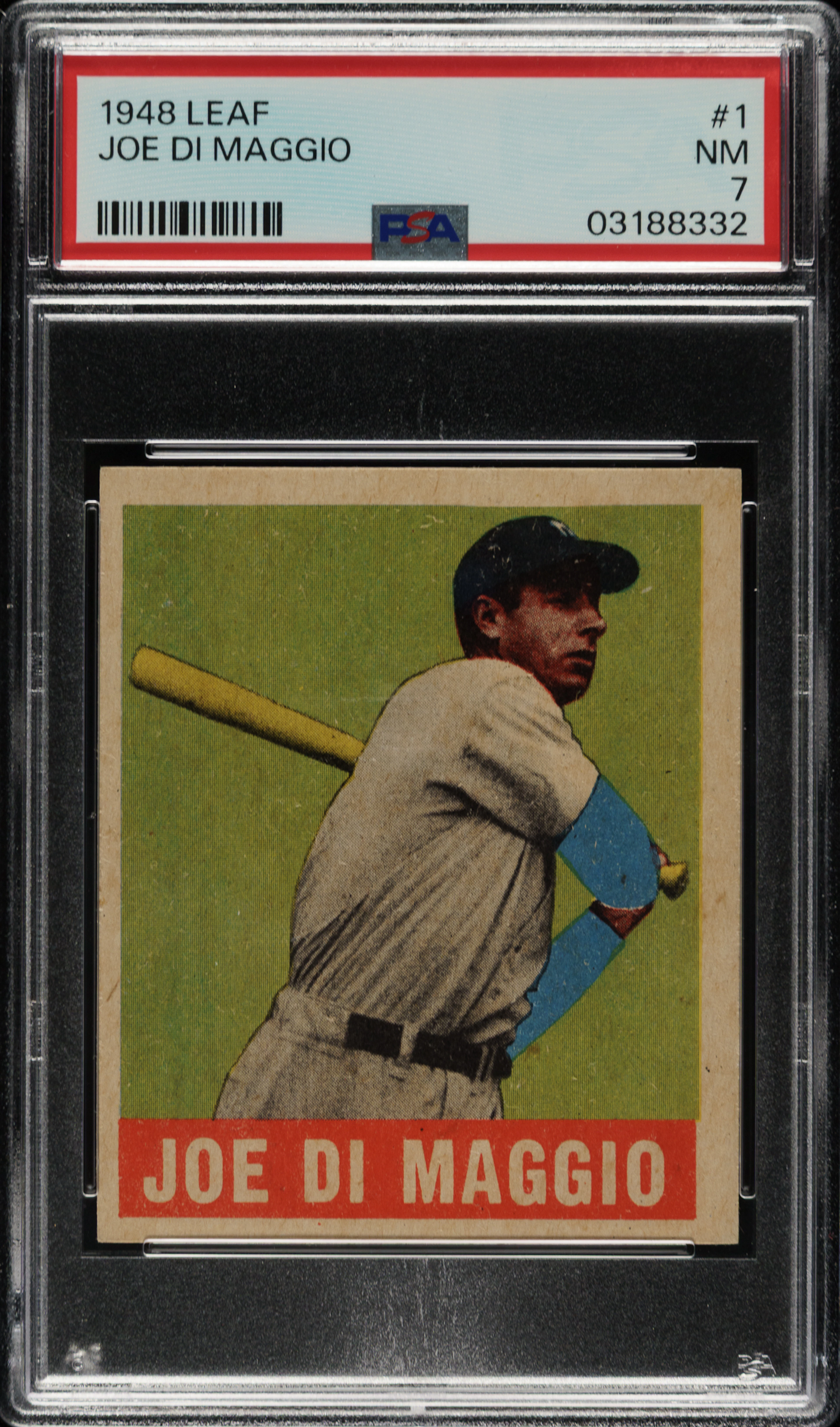 1948-1949 Leaf #1 Joe DiMaggio PSA NM 7