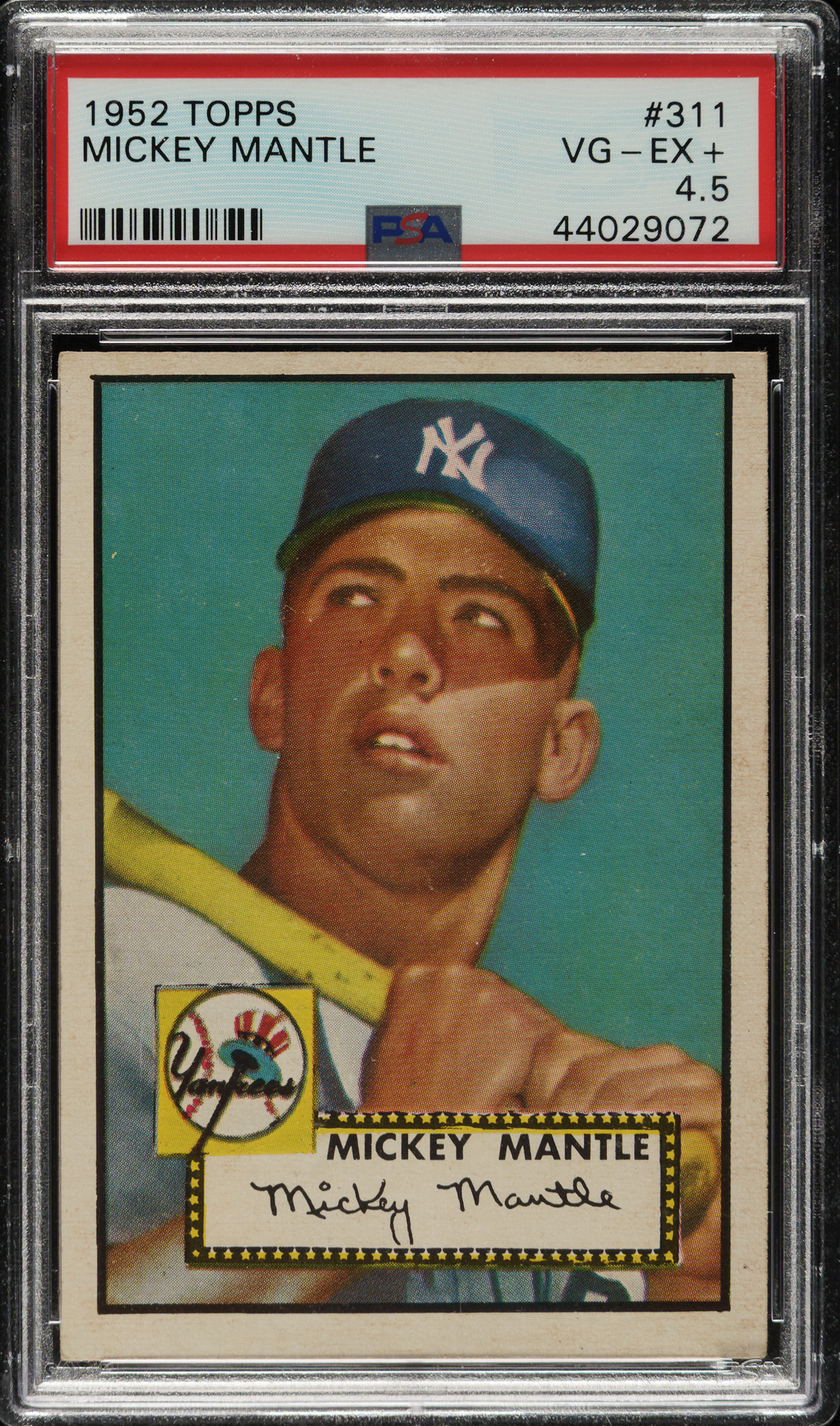 1952 Topps #311 Mickey Mantle PSA VG-EX+ 4.5