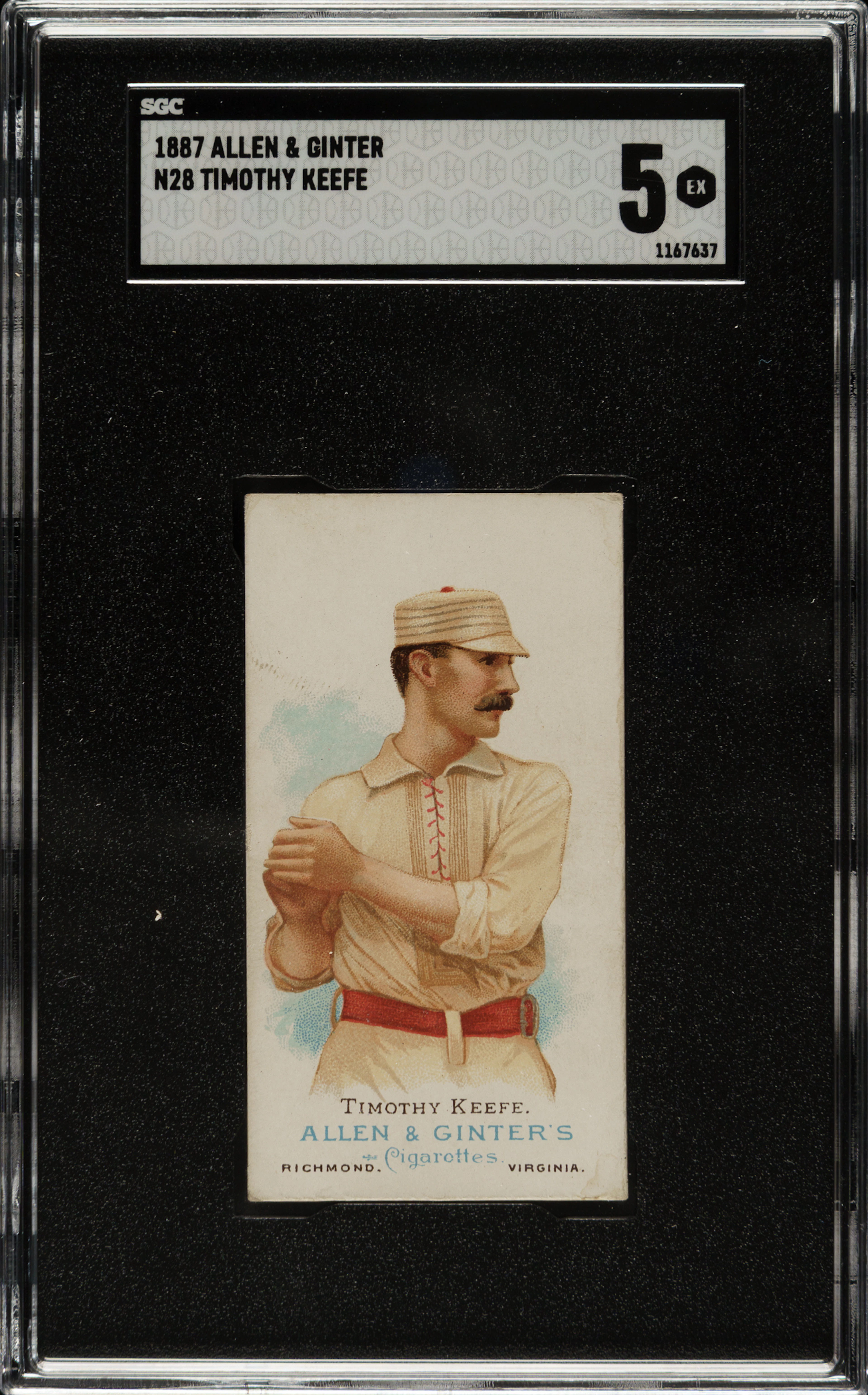 1888 N28 Allen & Ginter Timothy Keefe SGC EX 5