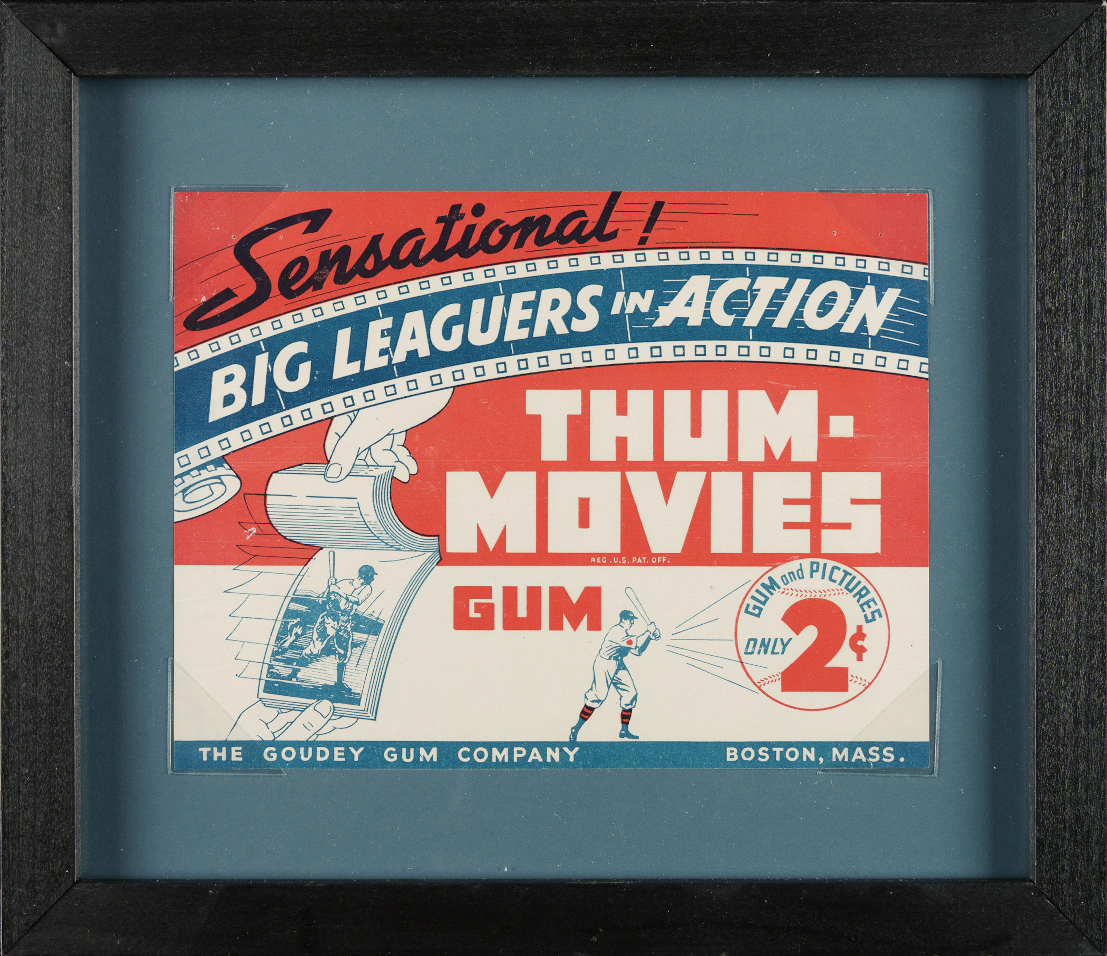 1937 R342 Goudey “Thum-Movies” Store Window Display Advertisement