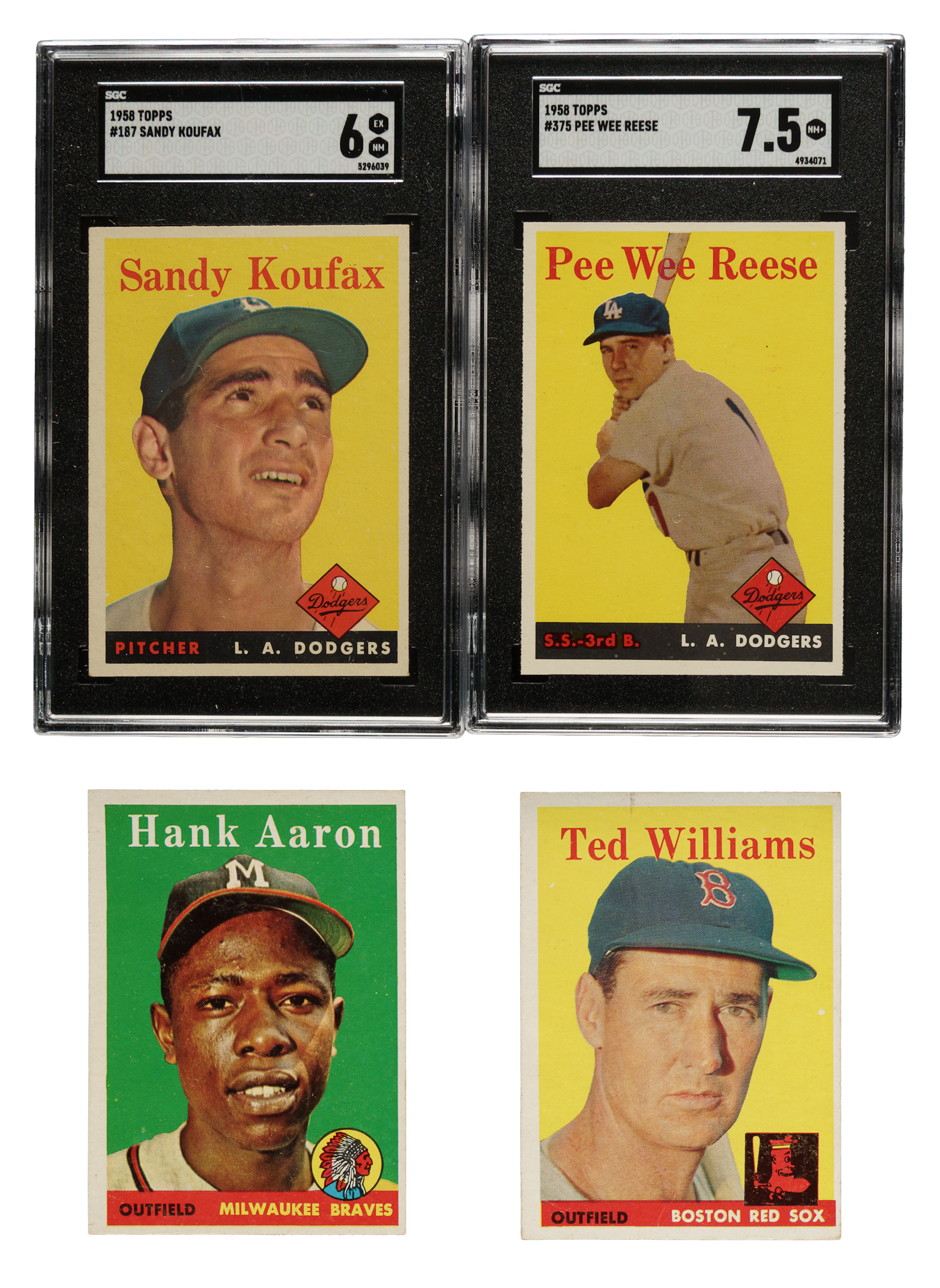 High-Grade 1958 Topps Collection (201) Including 32 Hall of Famers
