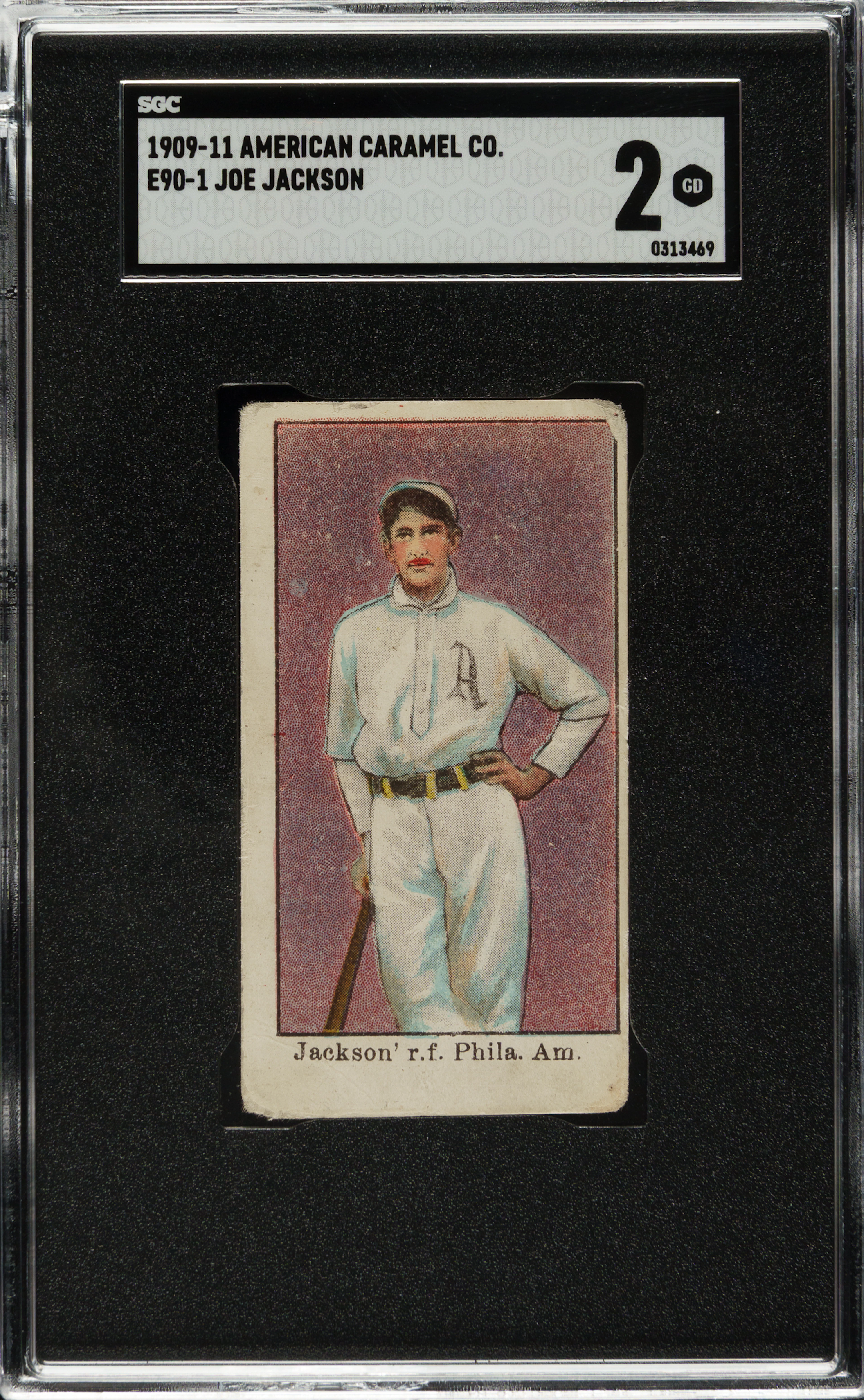 1909-1911 E90-1 American Caramel Joe Jackson Rookie SGC GOOD 2