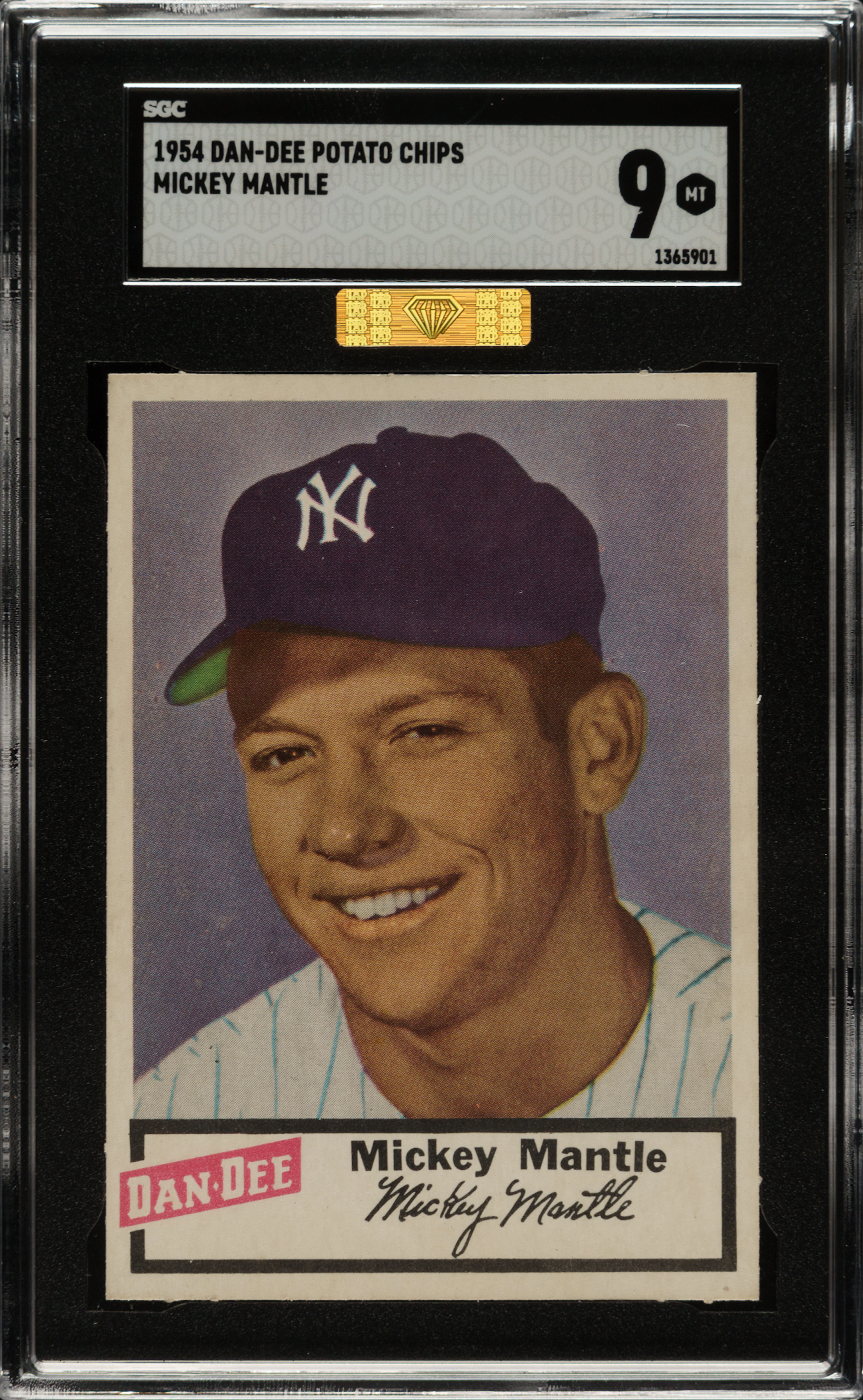 1954 Dan-Dee Potato Chips Mickey Mantle SGC MINT 9 (MBA Gold Diamond)