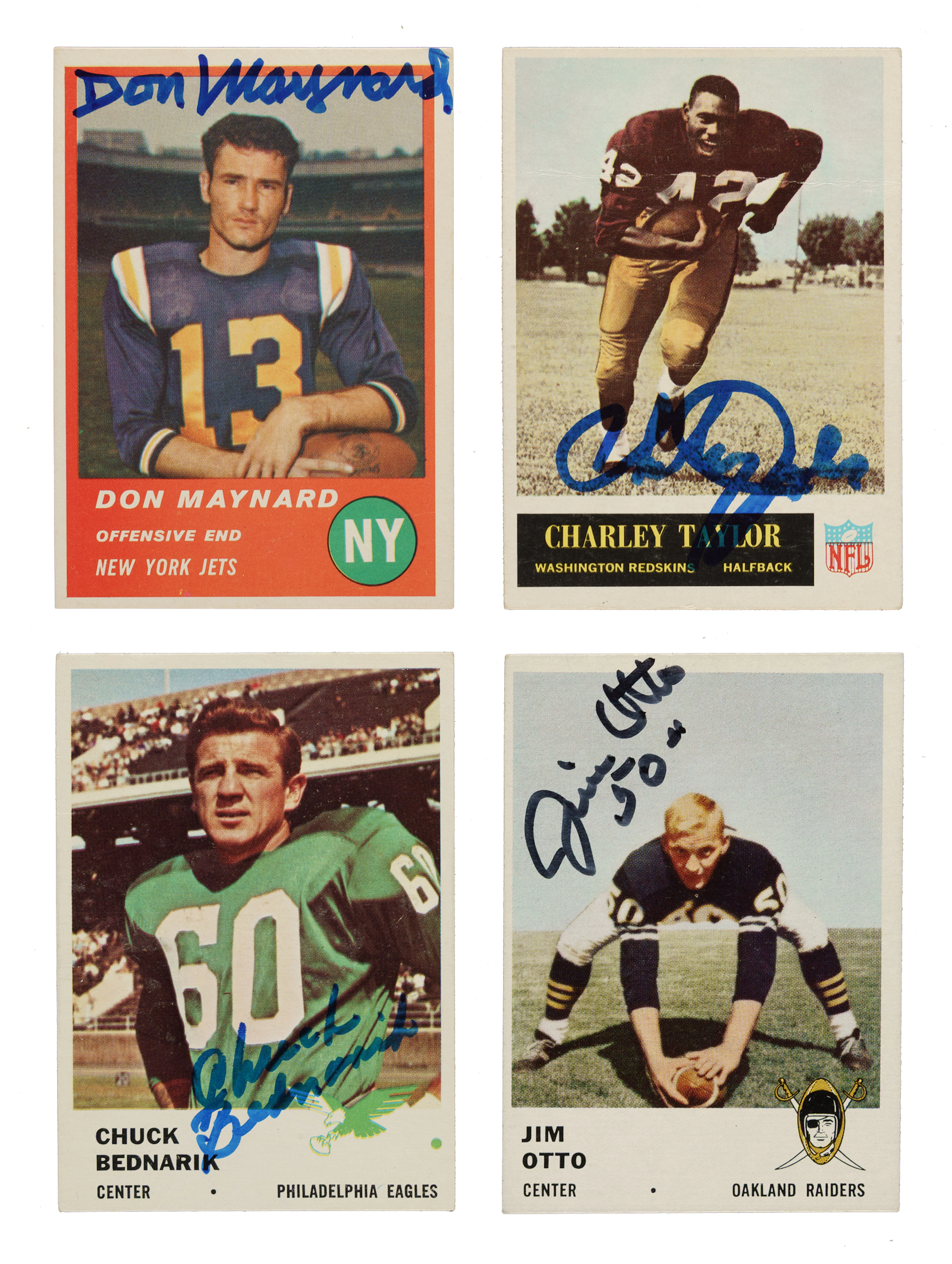 Signed 1960 to 1965 Philadelphia and Fleer Football Collection (193)