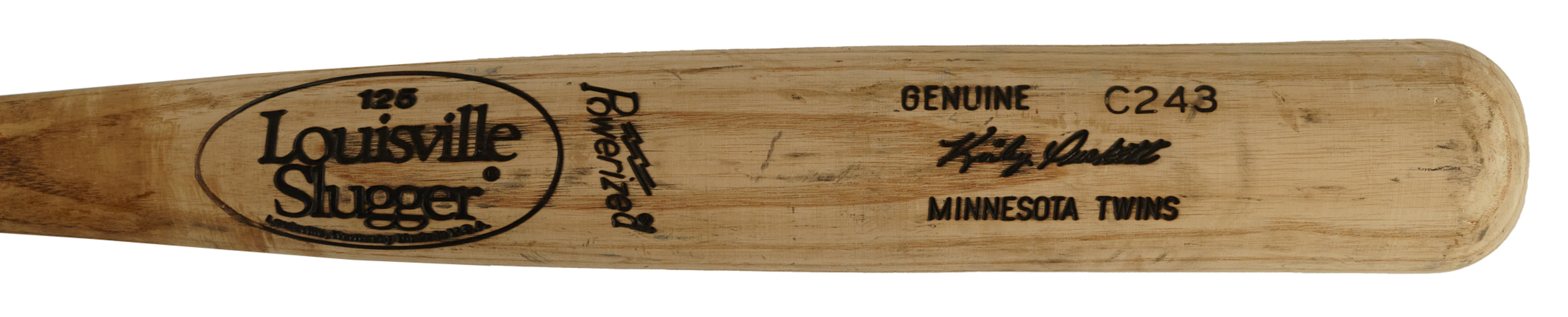 1991 Kirby Puckett Minnesota Twins Game-Used Bat PSA/DNA GU 9.5 -