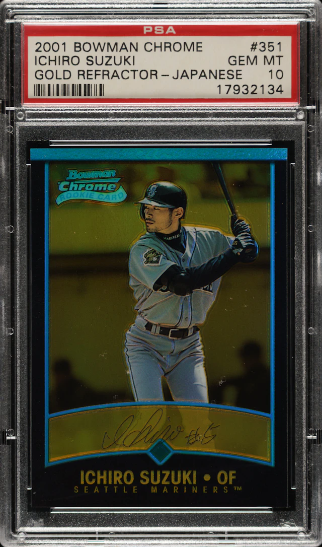 2001 Bowman Chrome Japanese #351 Ichiro Suzuki Rookie Gold Refractor