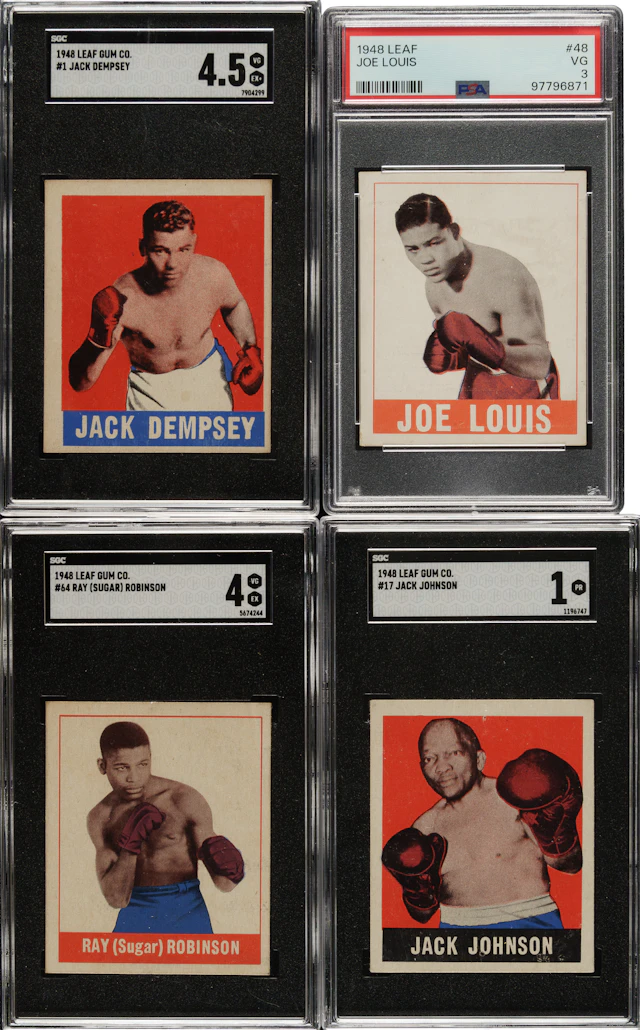 1948 Leaf Boxing Complete Set (49) Including 24 PSA- and SGC-Graded Cards