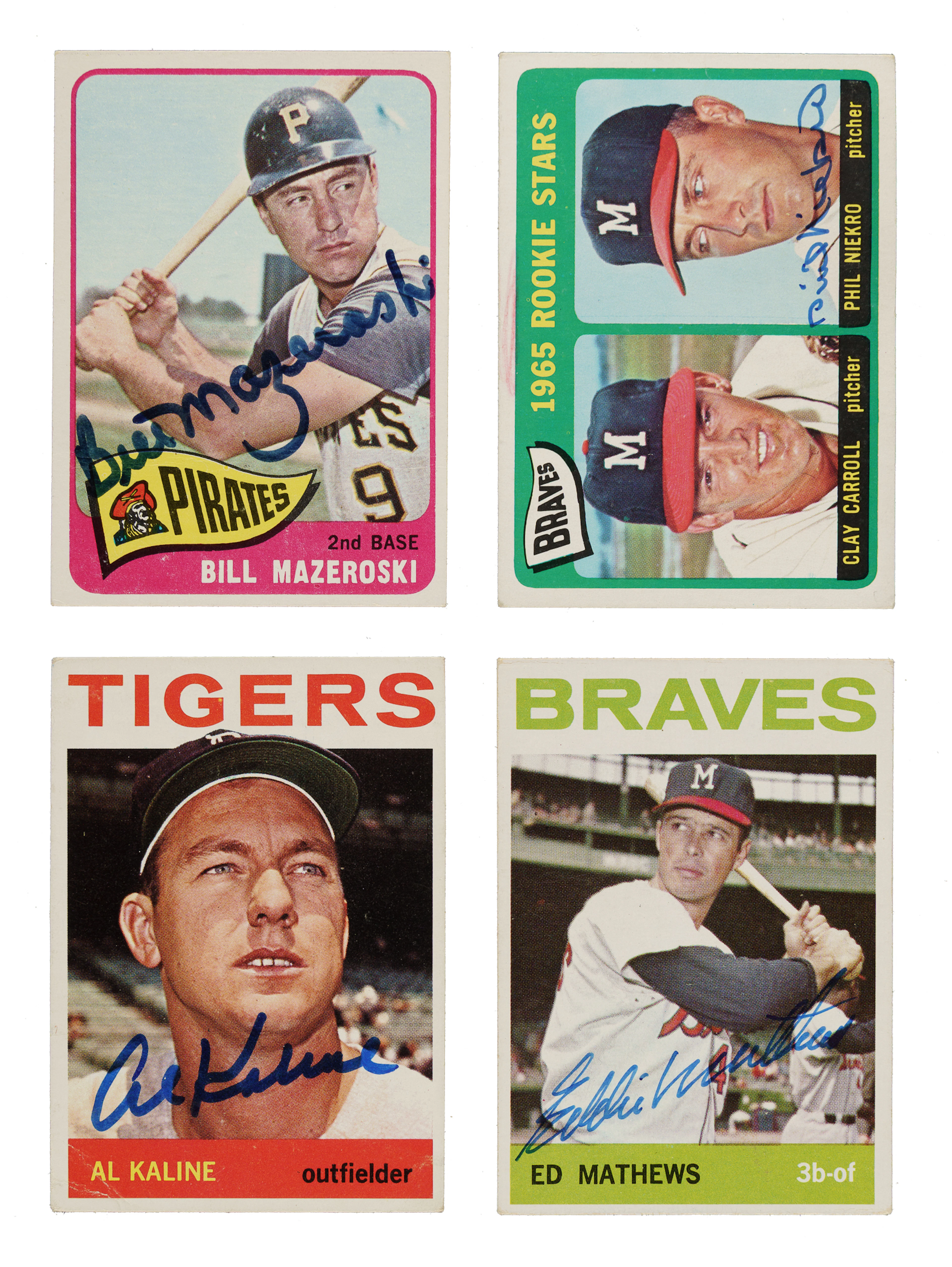 Signed 1960 to 1965 Topps Collection (312) Including Eddie Mathews