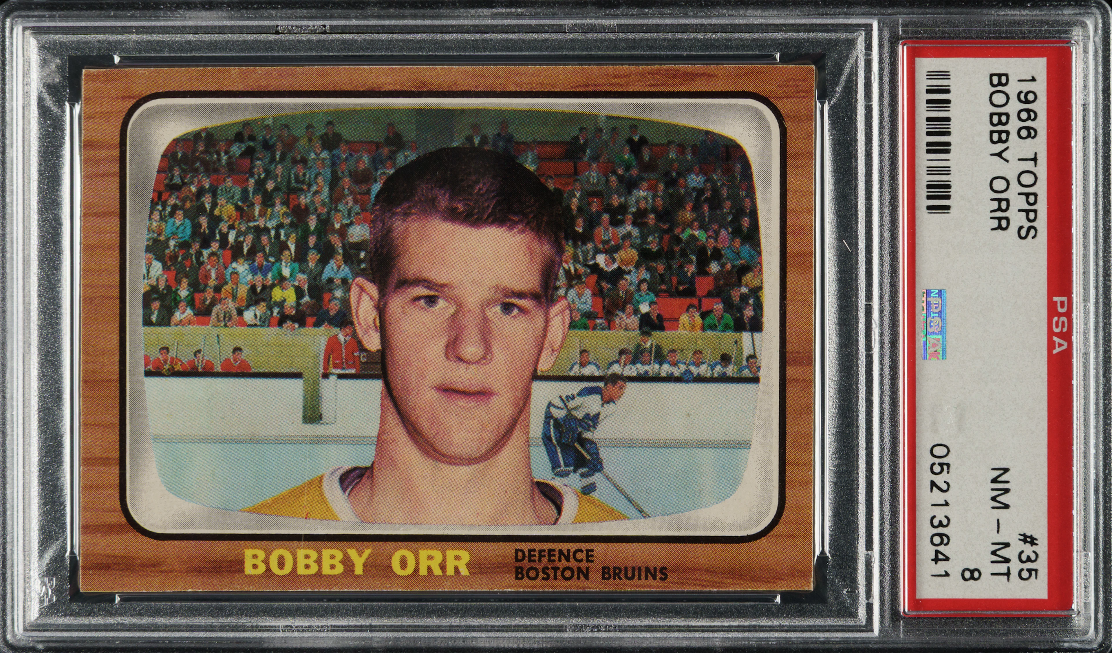 1966-1967 Topps Hockey #35 Bobby Orr Rookie PSA NM-MT 8