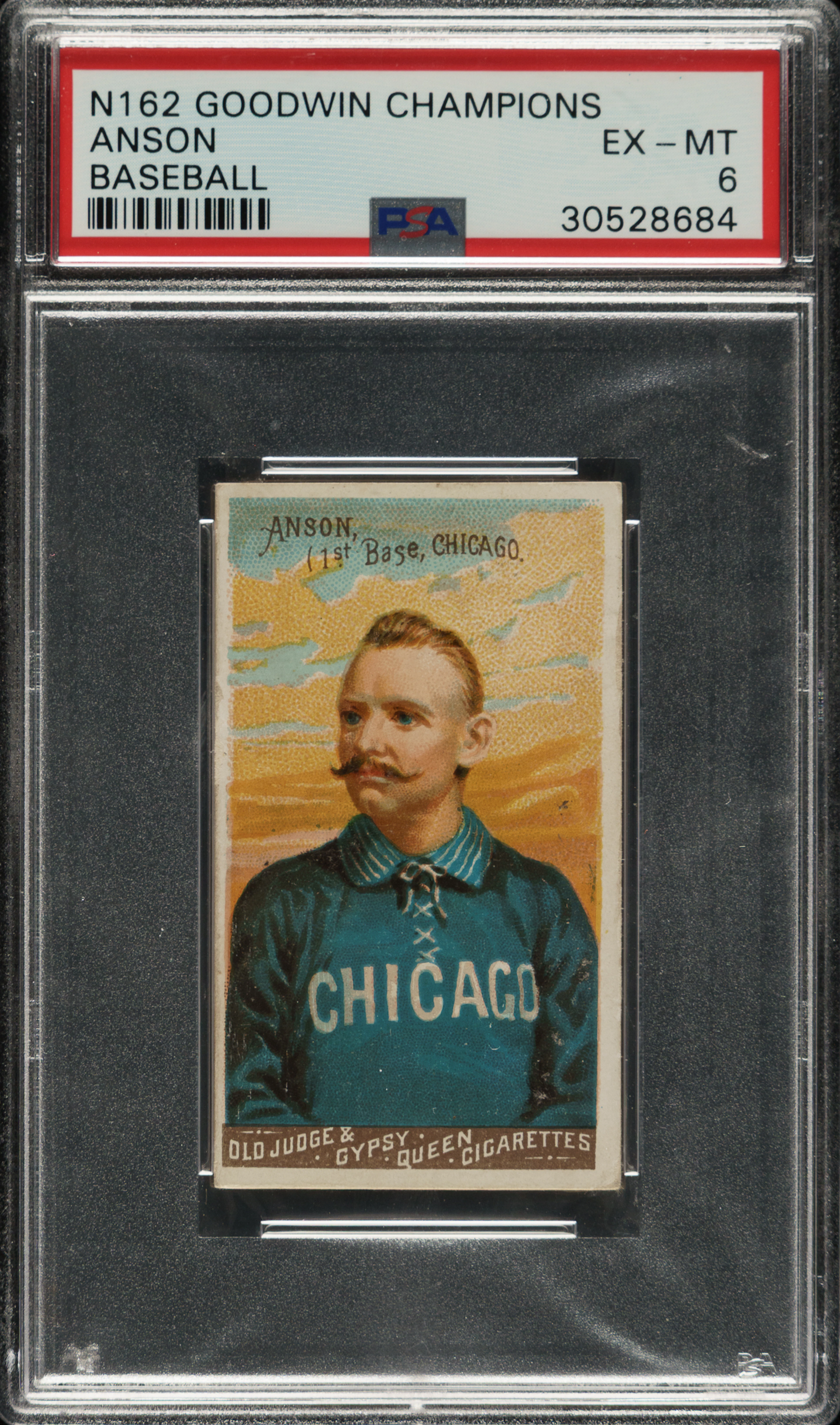 1888 N162 Goodwin Champions Cap Anson PSA EX-MT 6