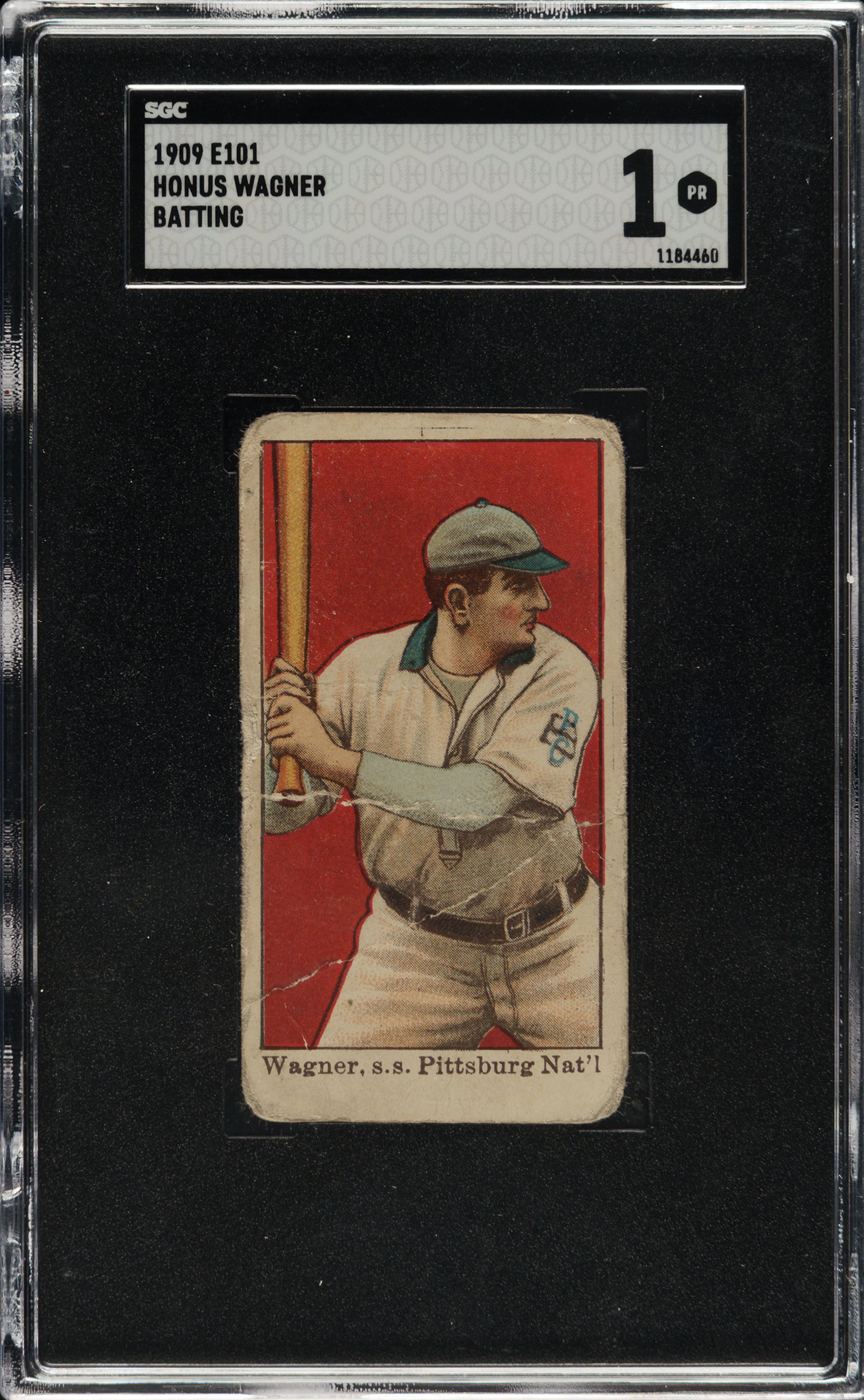1909 E101 Anonymous "Set of 50" Honus Wagner Batting SGC POOR 1