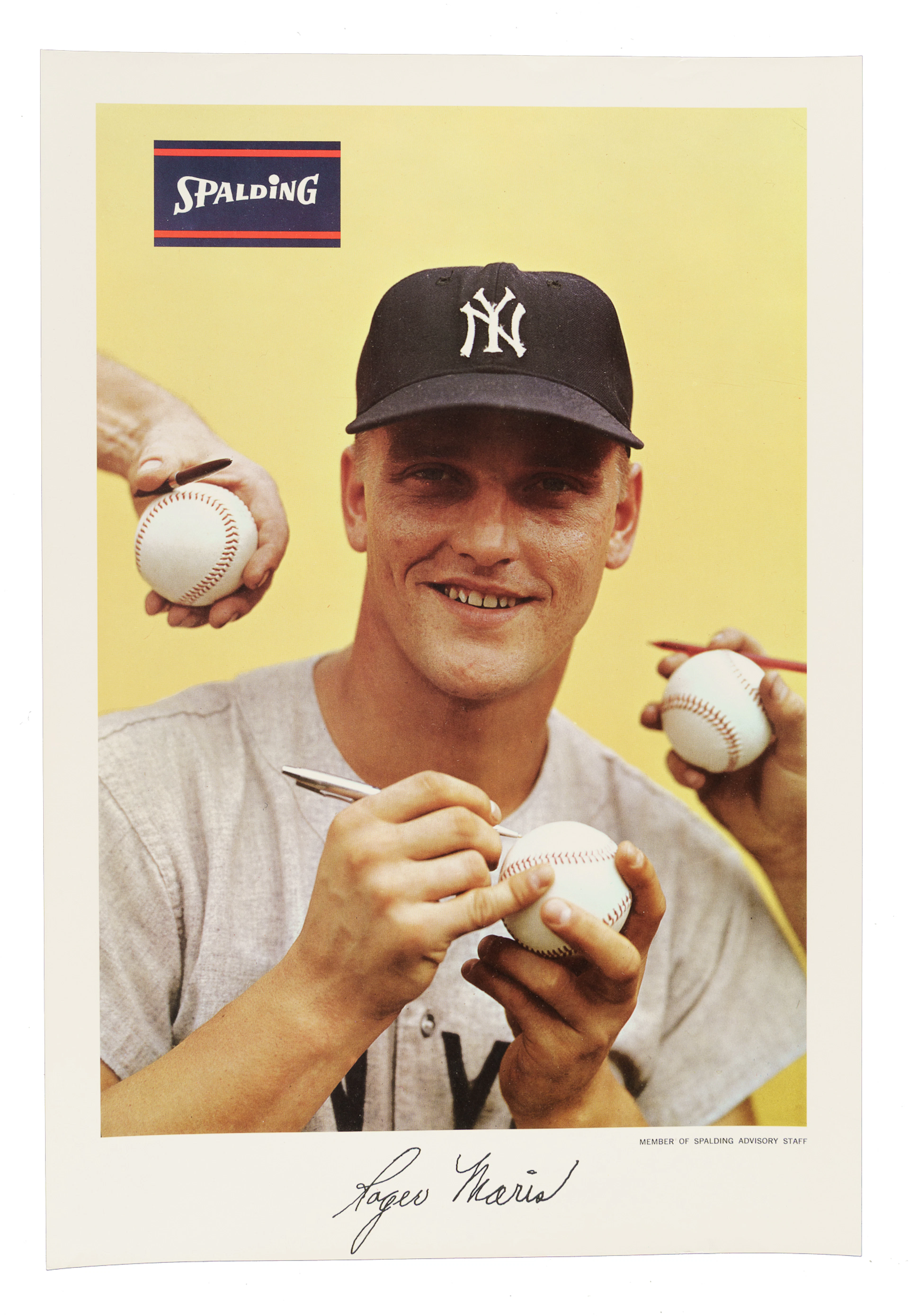 Circa 1960s Roger Maris Spalding Advertisement Poster