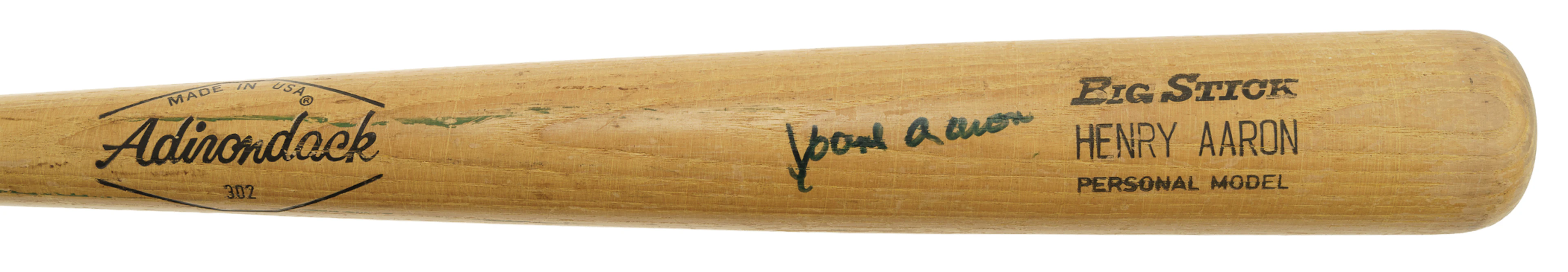 1975-1976 Hank Aaron Milwaukee Brewers Signed Game-Used Bat - PSA/DNA GU 9