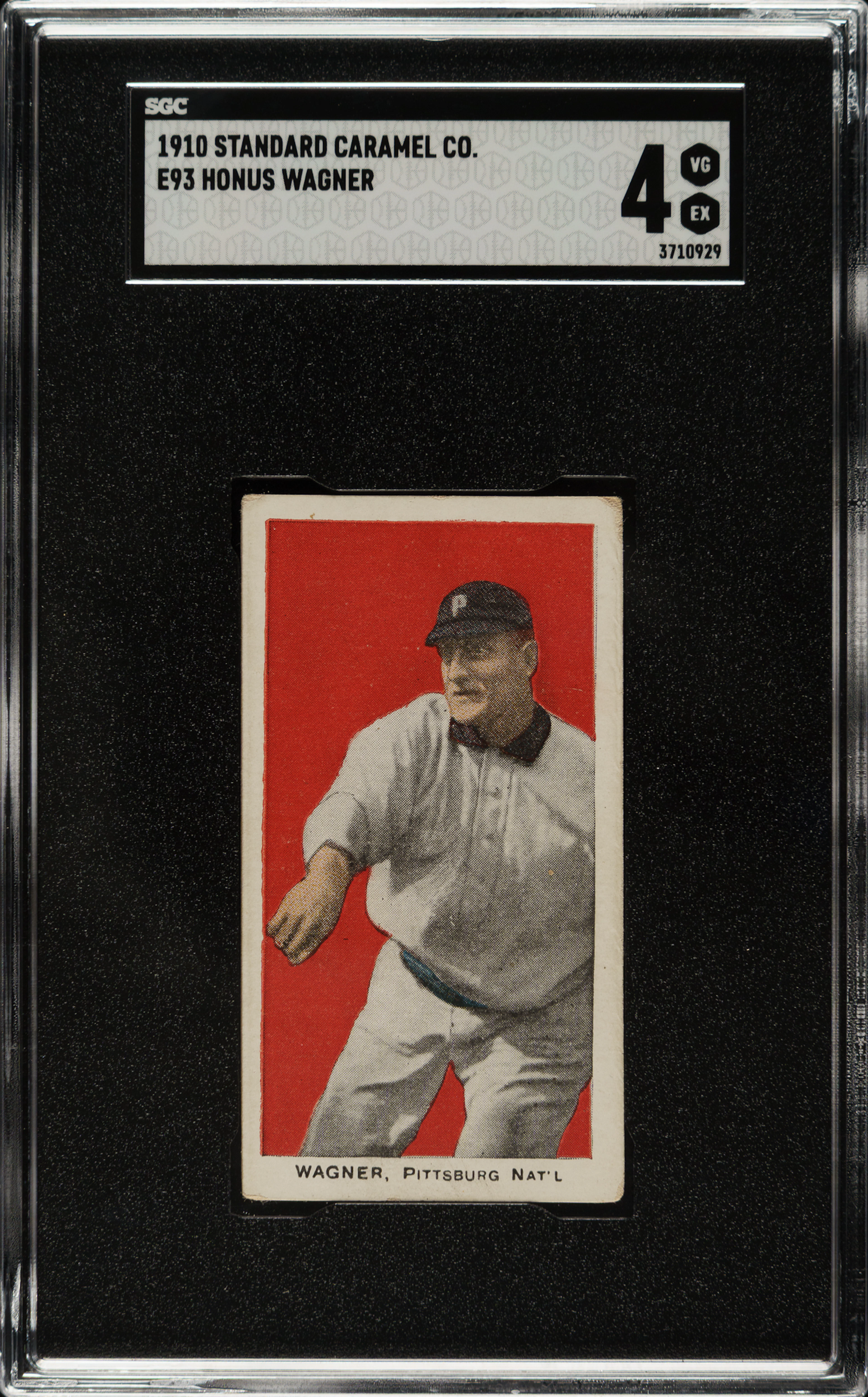 1910 E93 Standard Caramel Honus Wagner SGC VG/EX 4