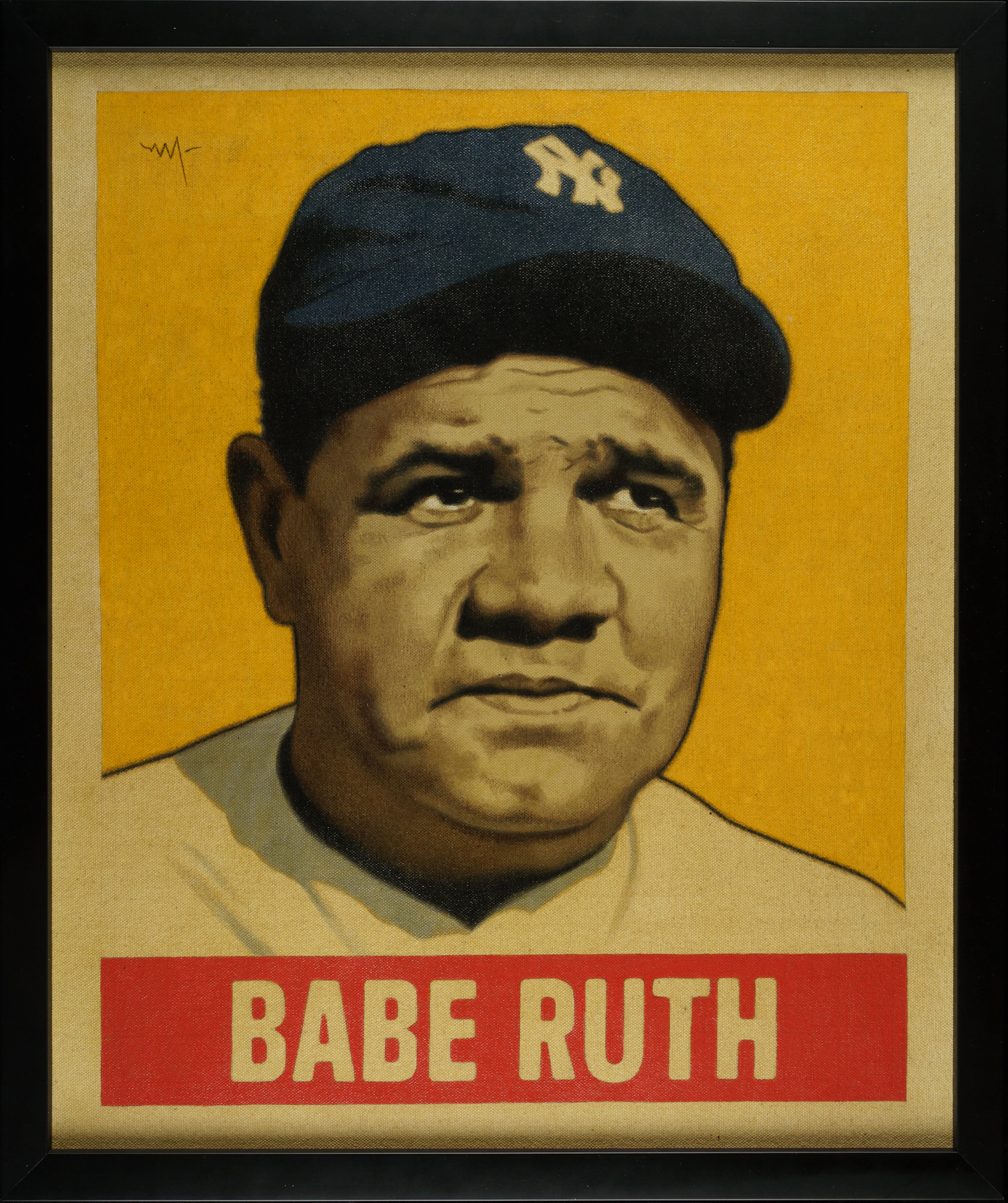 Babe Ruth "1948 Leaf" Banner - Original Artwork by Arthur K. Miller
