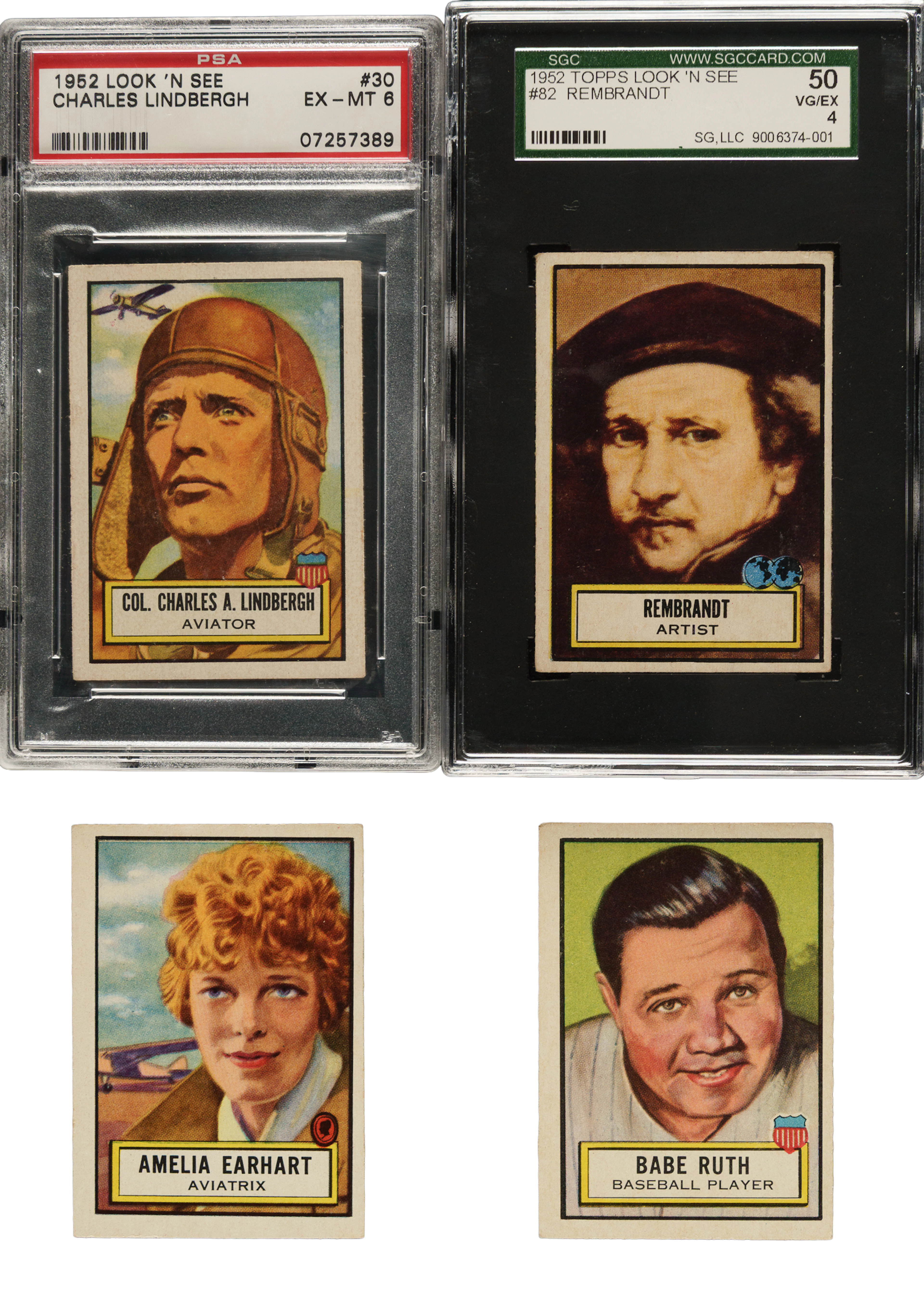 1952 Topps "Look 'n See" Complete Set (135) Plus Wrapper